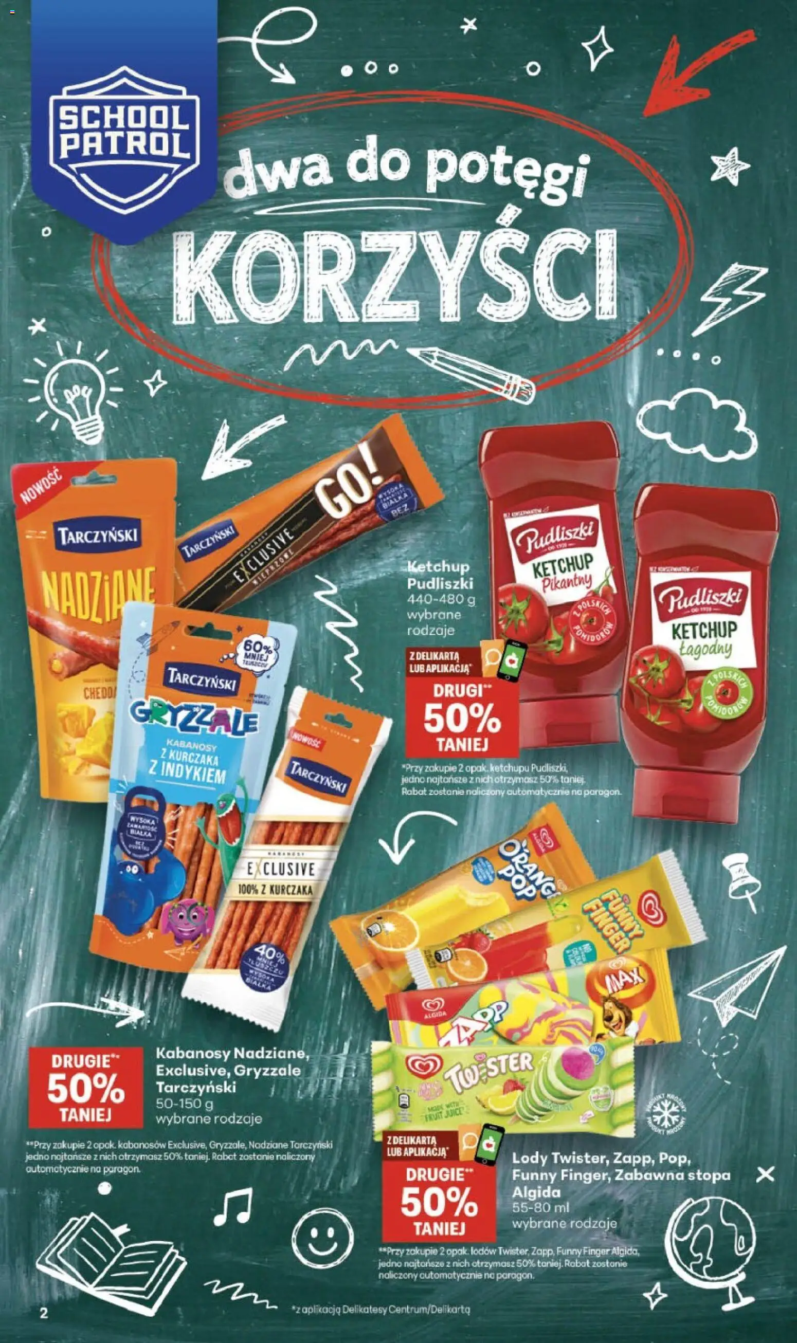 Delikatesy Centrum gazetka - Sklepy Własne od 03.09.2026 | Strona: 2 | Produkty: Ketchup, Kabanosy, Delikatesy, Lody