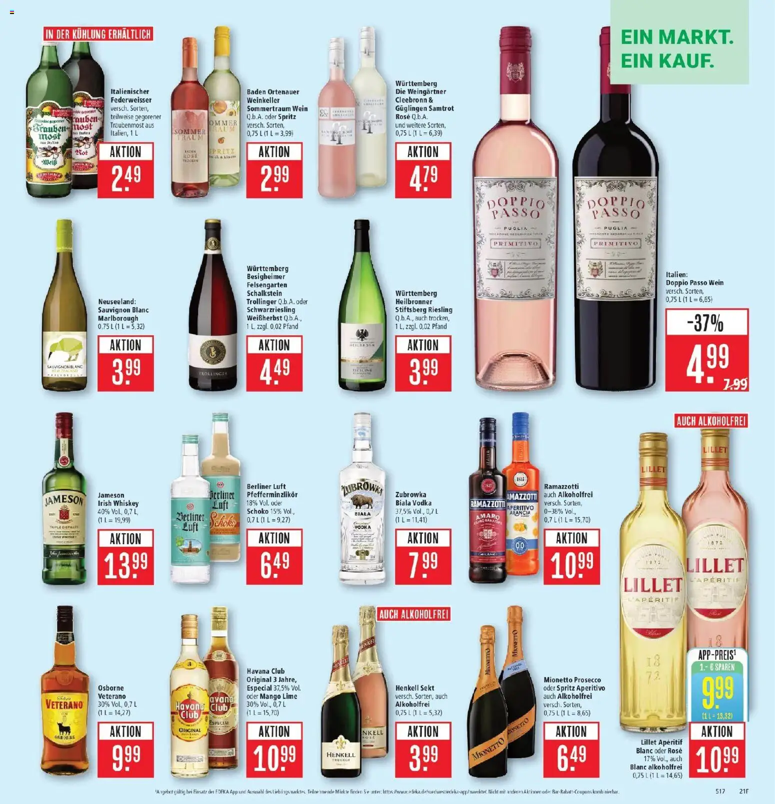 Marktkauf Prospekt Schorndorf (ab 17.08.2026) » Angebote online | Seite: 25 | Produkte: Osborne, Lillet, Vodka, Whiskey