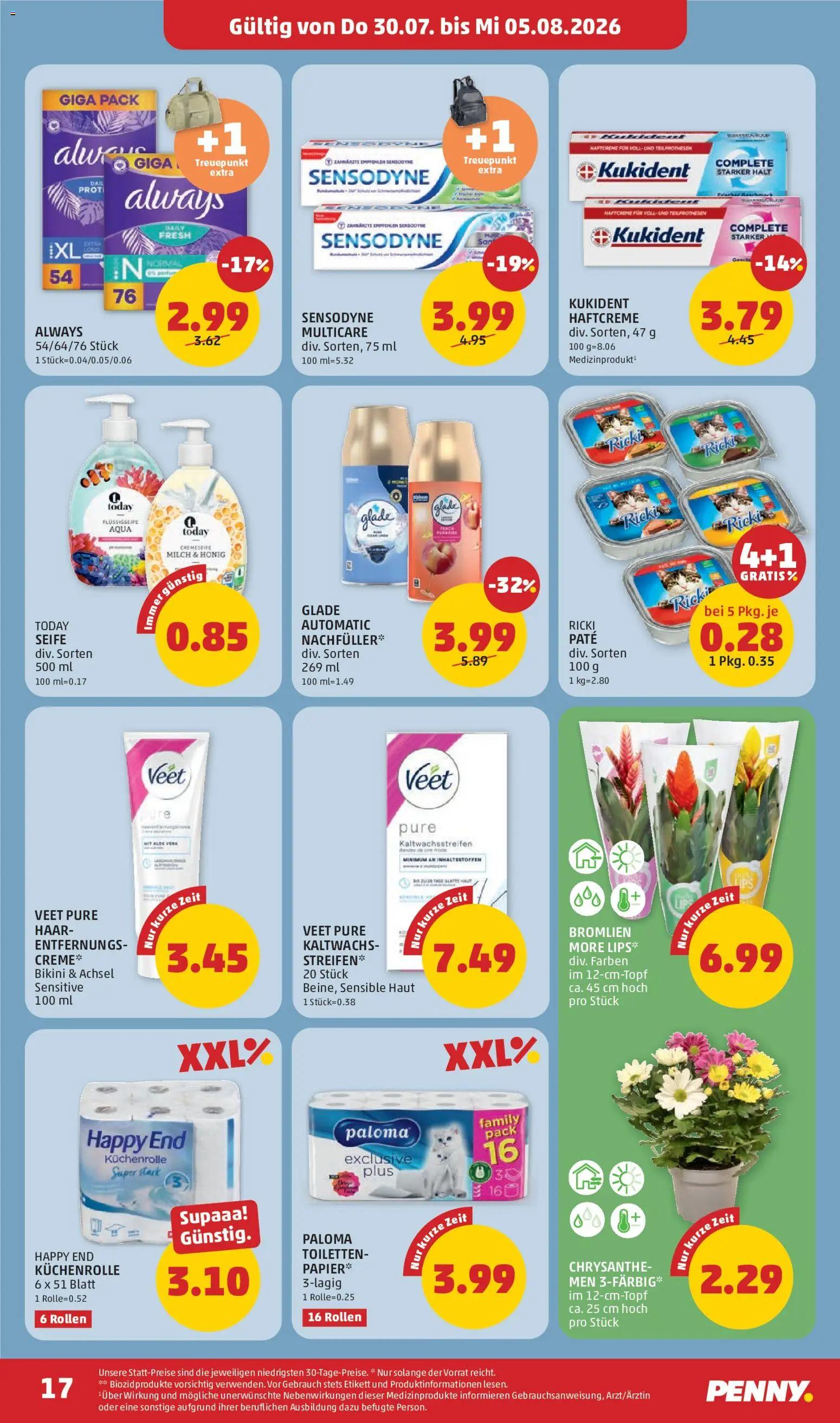 Penny Markt Flugblatt gültig ab 30.07.2026 | Seite: 17 | Produkte: Milch, Seife