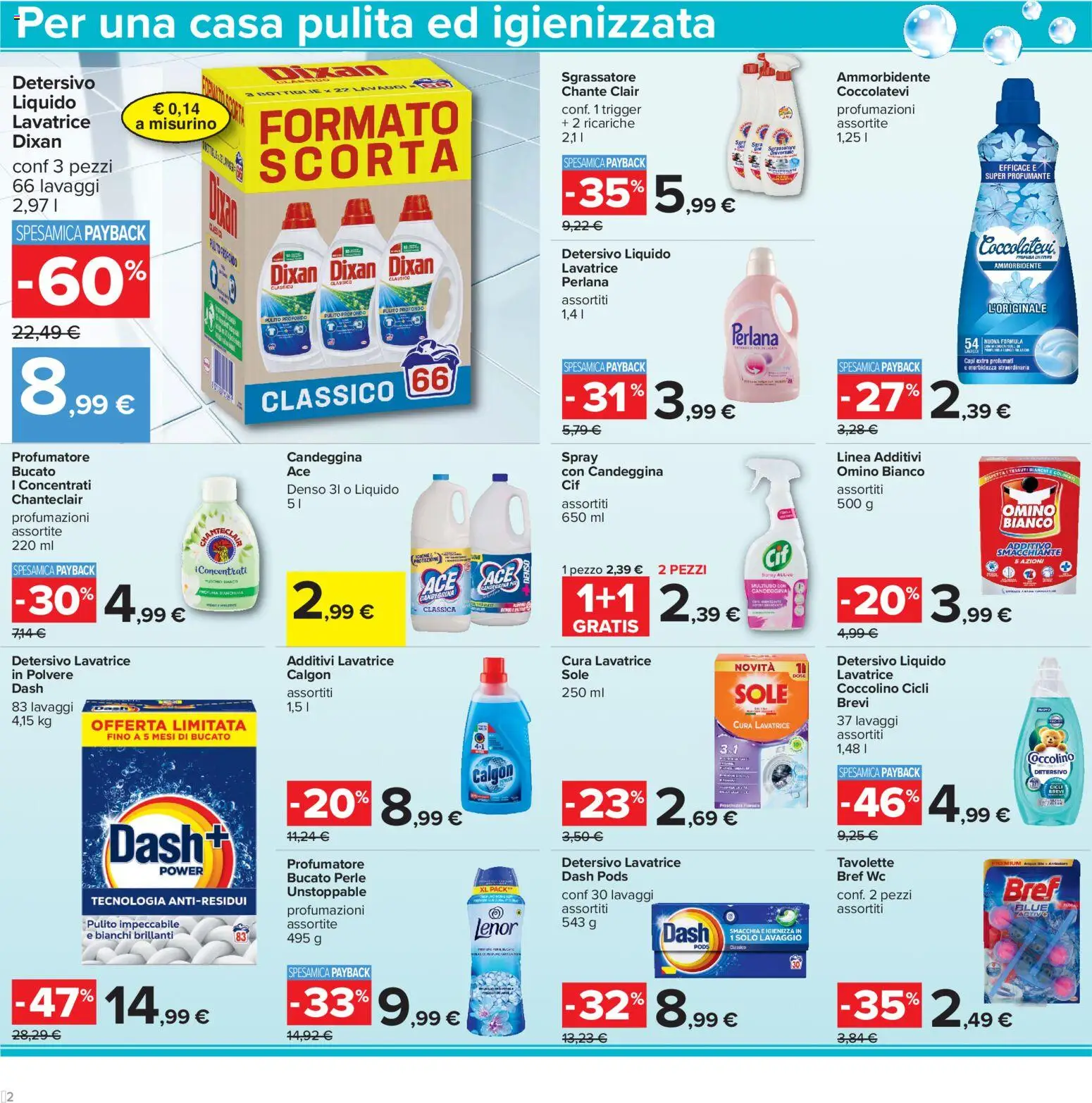 Volantino Carrefour del 23/10/2026 | Pagina: 32 | Prodotti: Ammorbidente, Sgrassatore, Lavatrice, WC