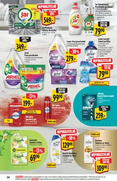 Náhled letáku Gillette Mach3 Holicí strojek, • rukojeť • náhradní hlavice 2 ks • 259 Kč od 09.09.2026 | Strana: 20