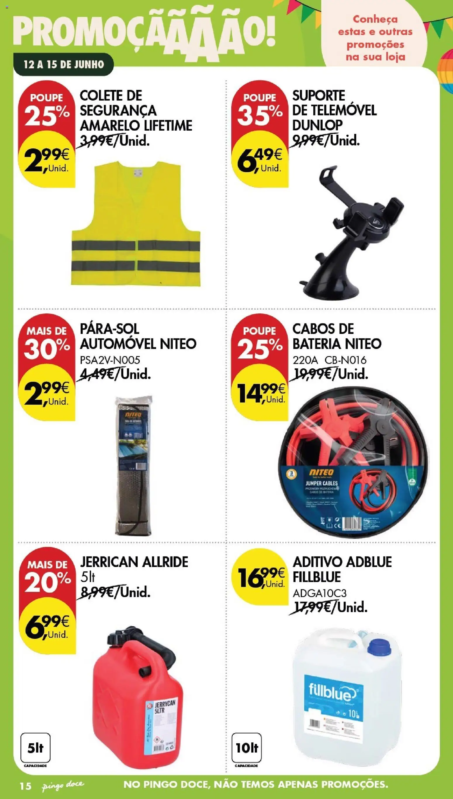 Pingo Doce Poupe este Fim de Semana │ válido de 12.06.2026 | Página: 15 | Produtos: Telemóvel, Bateria, Colete