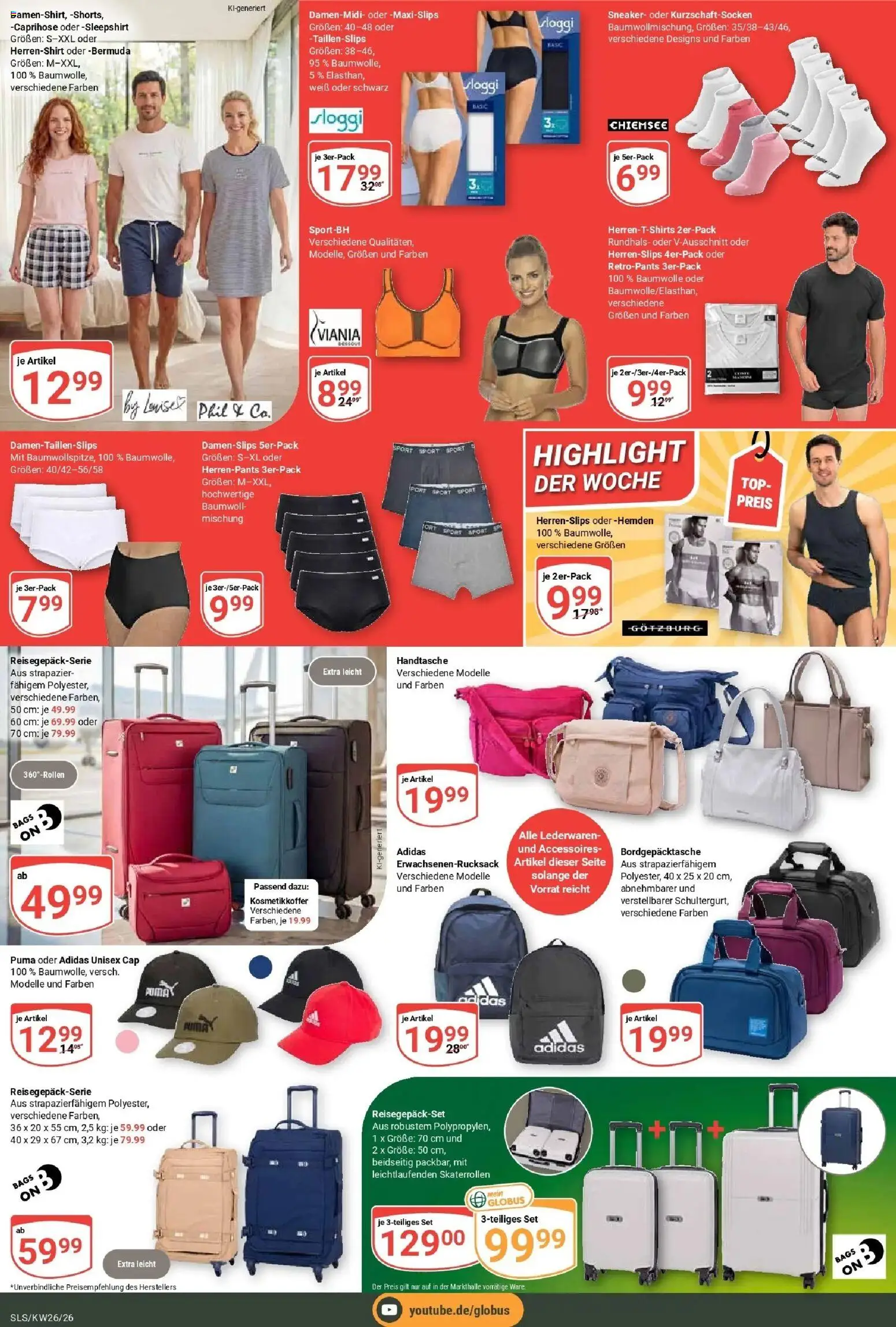 Globus Prospekt Saarlouis – gültig ab 21.06.2026 | Seite: 28 | Produkte: Top, Bermuda, Caprihose, Handtasche