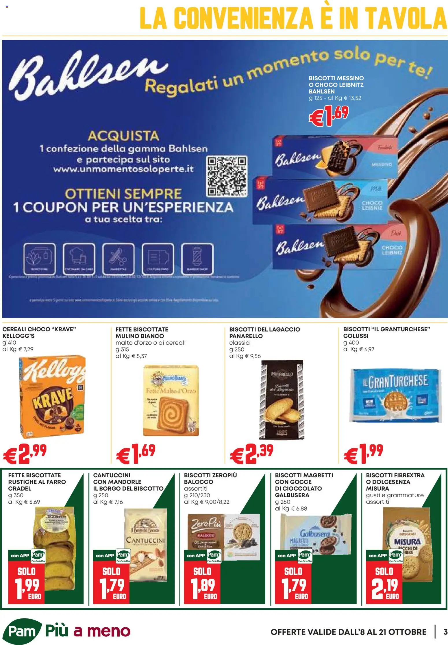 Volantino PAM del 08/10/2026 | Pagina: 3 | Prodotti: Cereali, Biscotti, Mandorle, Farro