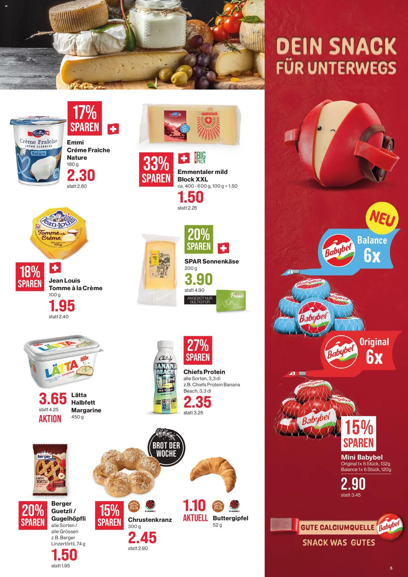 SPAR aktionen – gültig ab 13.08.2026 | Seite: 5 | Produkte: Brot, Creme