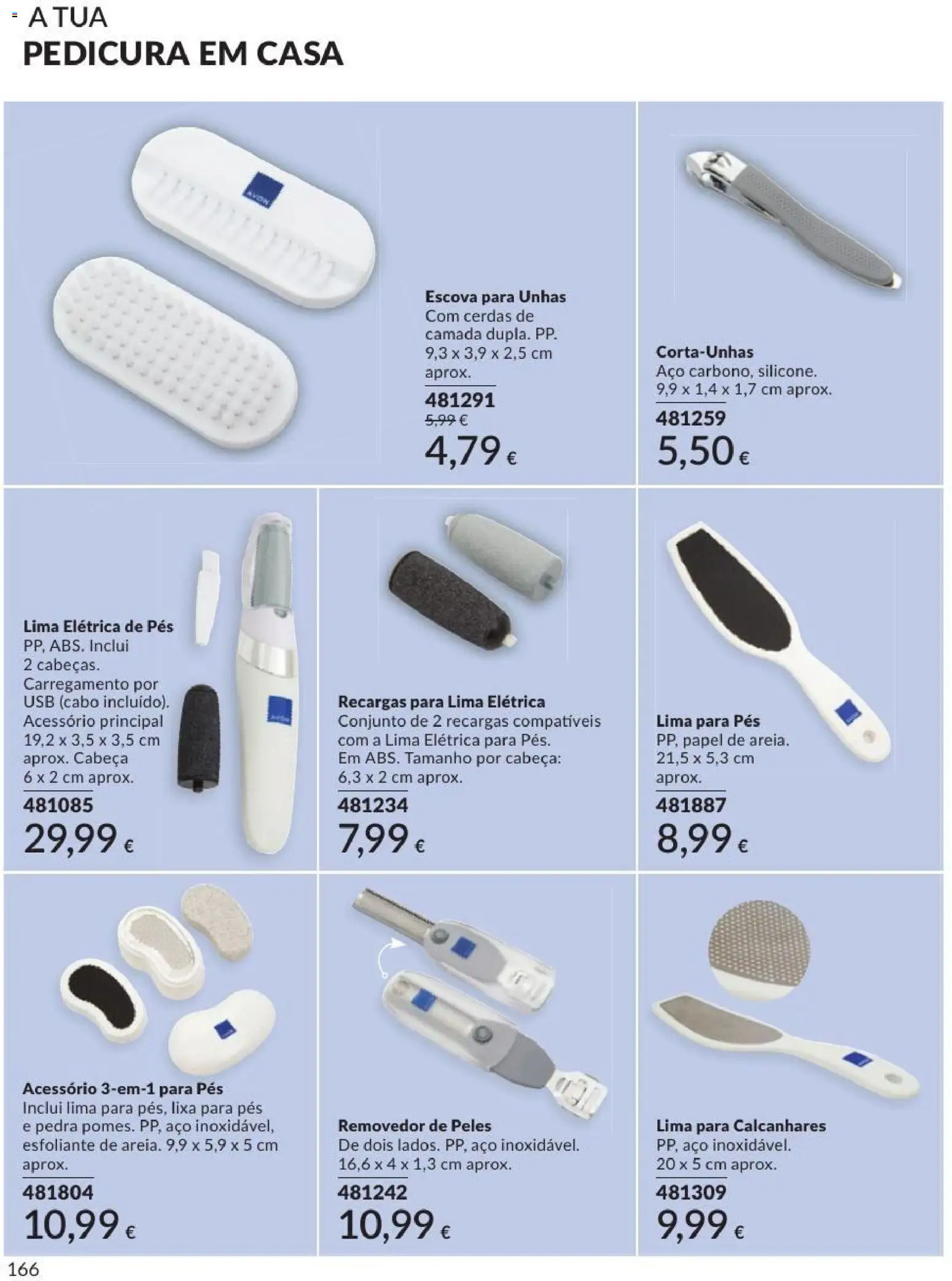 Catálogo Avon Campanha 9 │ válido de 01/09/2026 | Página: 166 | Produtos: Lixa, Cabo, USB, Lima