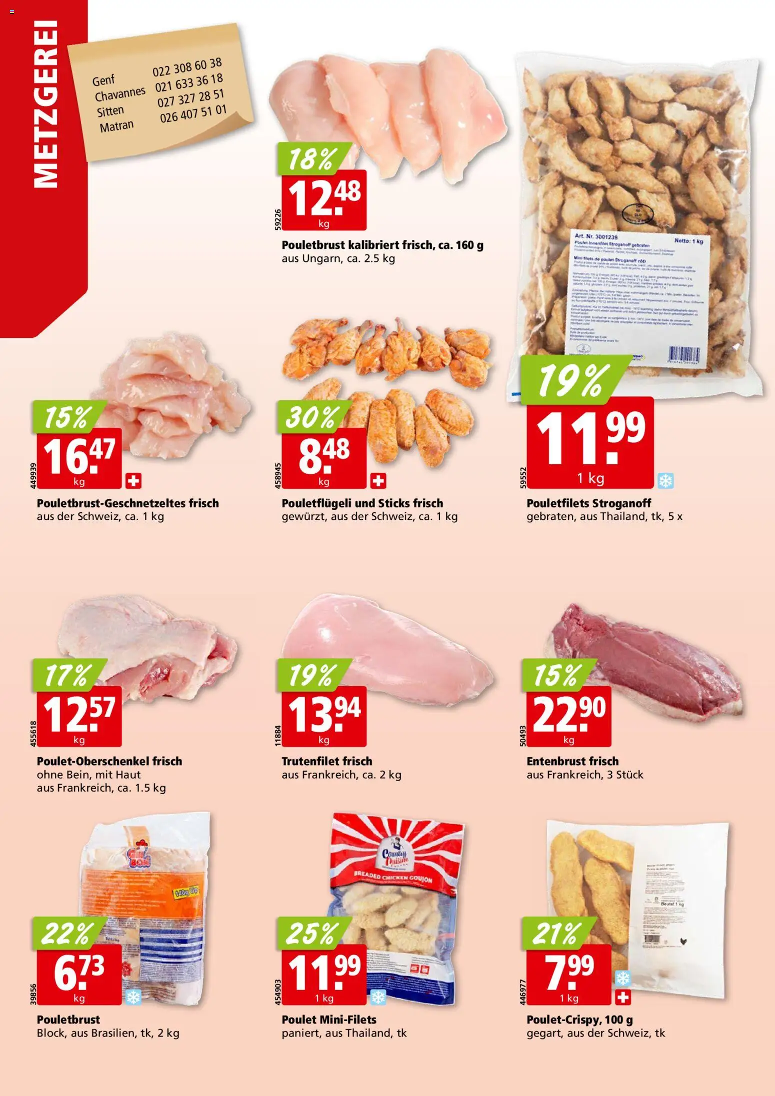 Aligro aktionen Chavannes, Matran, Genf, Sitten – gültig ab 27.07.2026 | Seite: 6 | Produkte: Pouletbrust