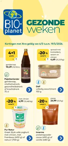 BioPlanet folder - Voorbeeld van een folder van BioPlanet, geldig van 06.05.2026