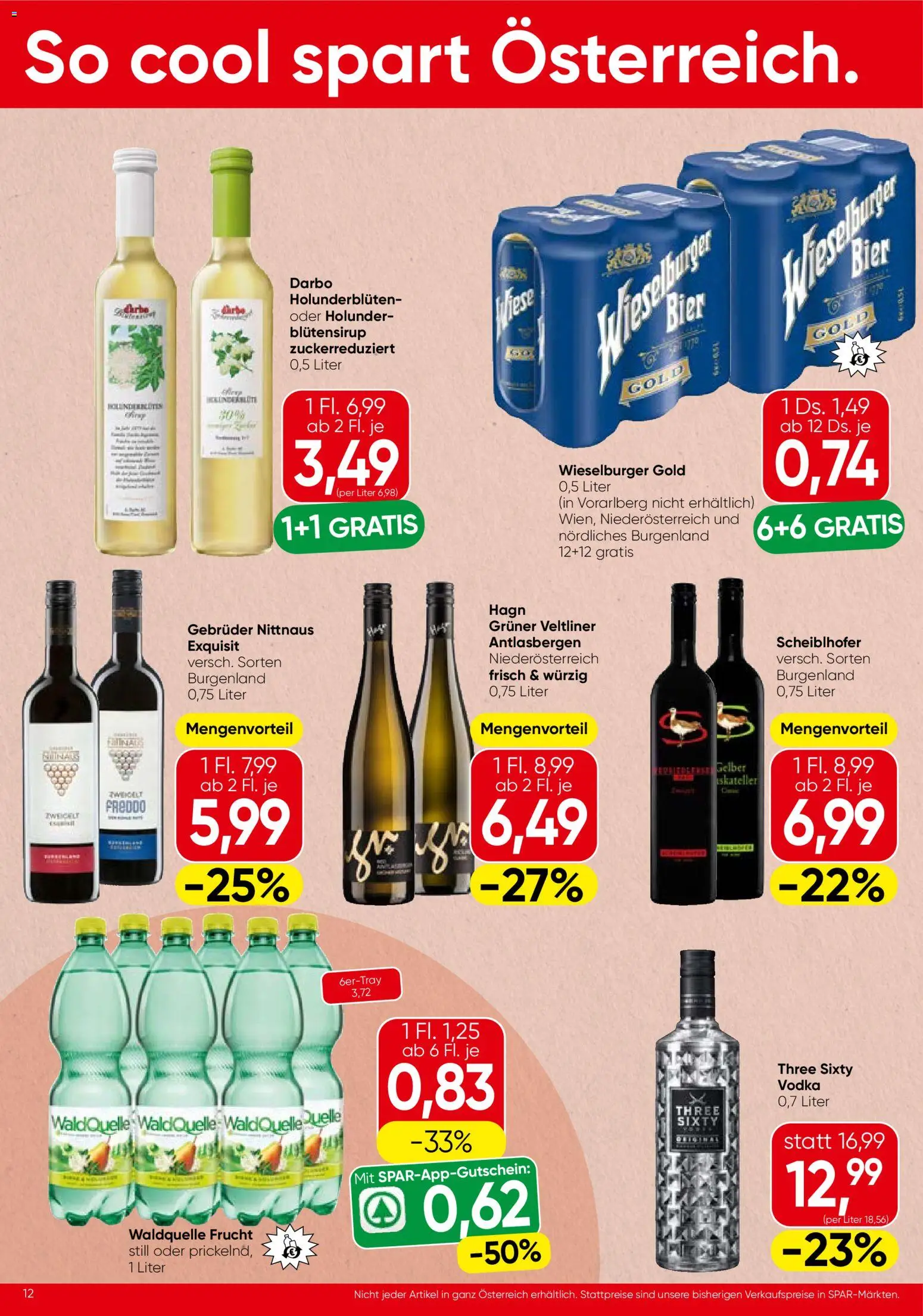 Spar Flugblatt - Steiermark gültig ab 19.03.2026 | Seite: 12 | Produkte: Bier