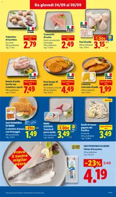 Anteprima del volantino Tramezzini di suino, Farciti con prosciutto e formaggio valido a partire dal 24/09/2026 | Pagina: 9