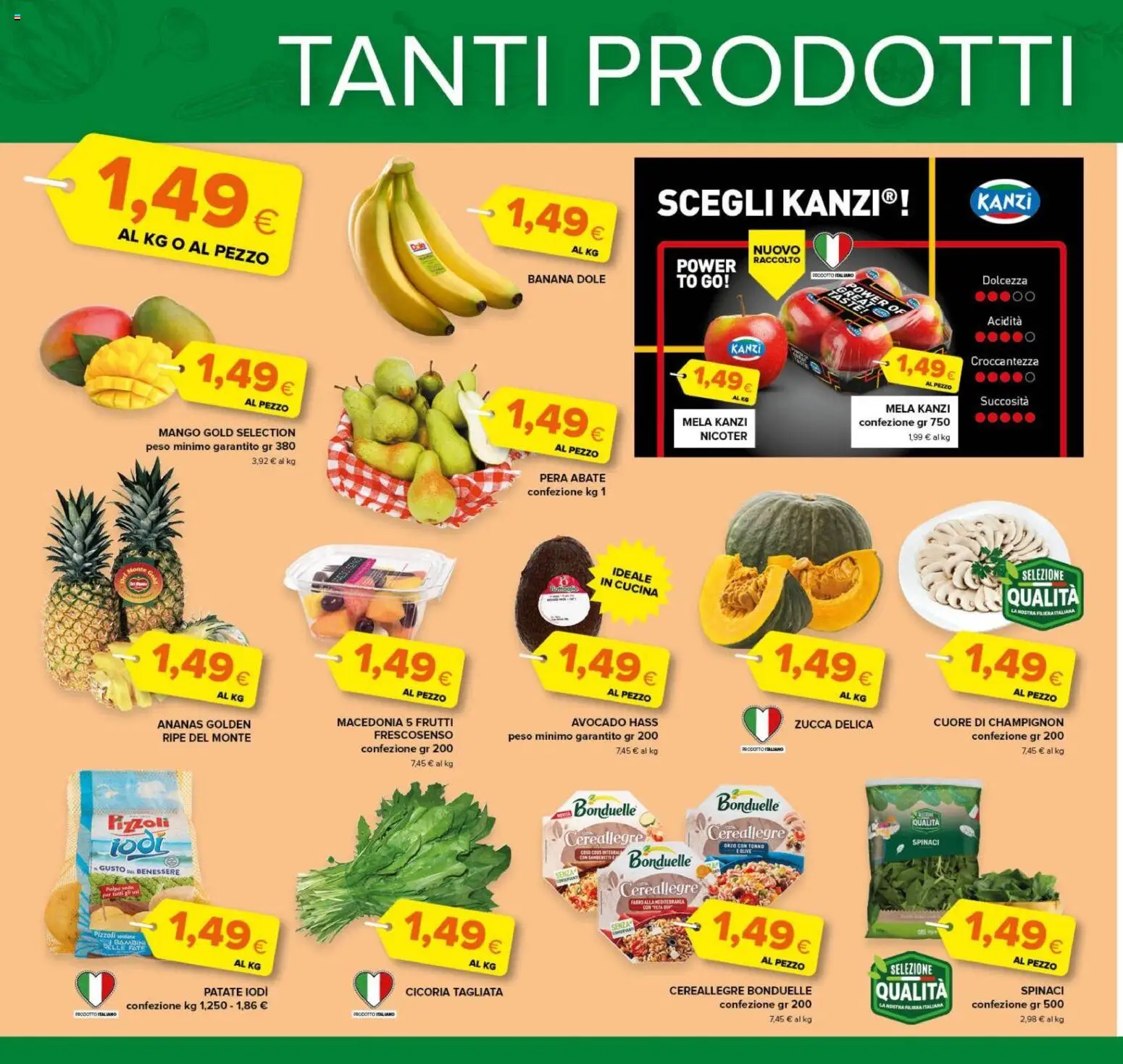 Volantino Oasi del 08/10/2026 | Pagina: 2 | Prodotti: Patate, Mango, Dolcezza, Macedonia