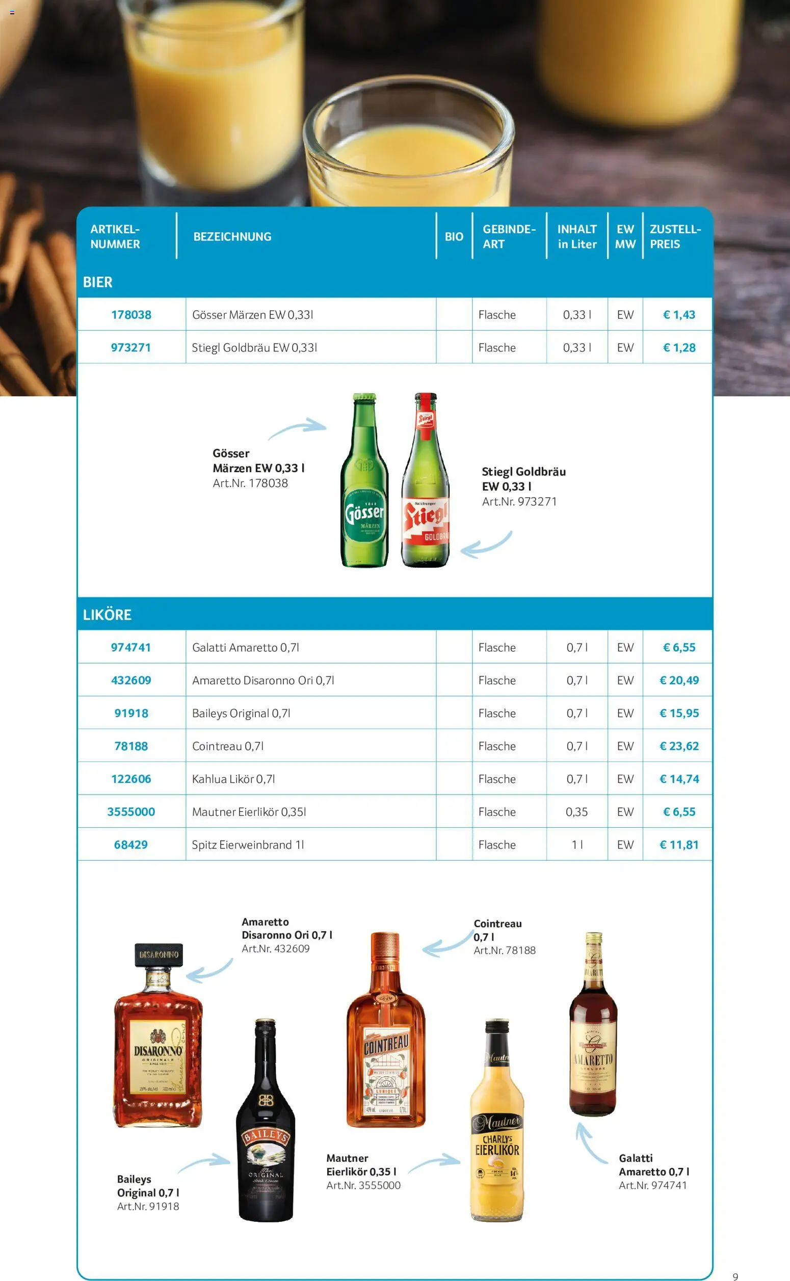 Transgourmet Trinkwerk Winterzeit gültig ab 01.09.2026 | Seite: 9 | Produkte: Bier