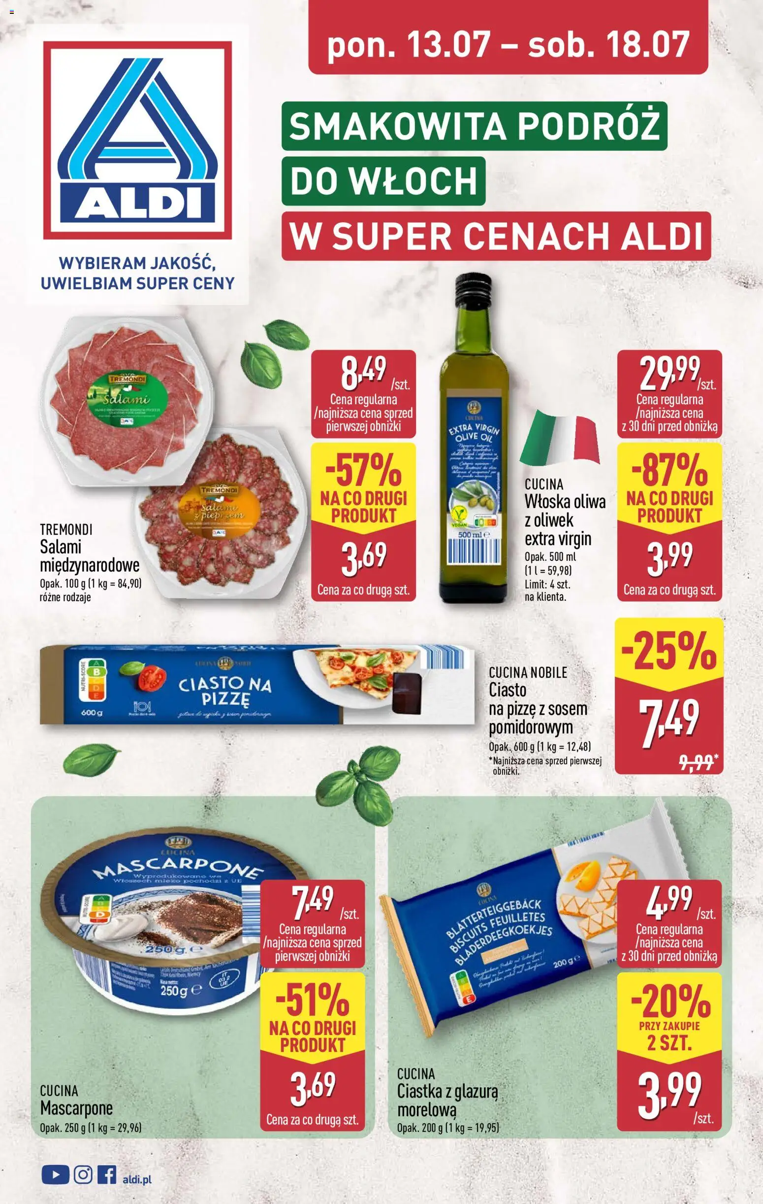 Aldi Polsko leták - Artykuły przemysłowe i tekstylia od 13.07.2026 | Strana: 1 | Produkty: Vegan, Mascarpone