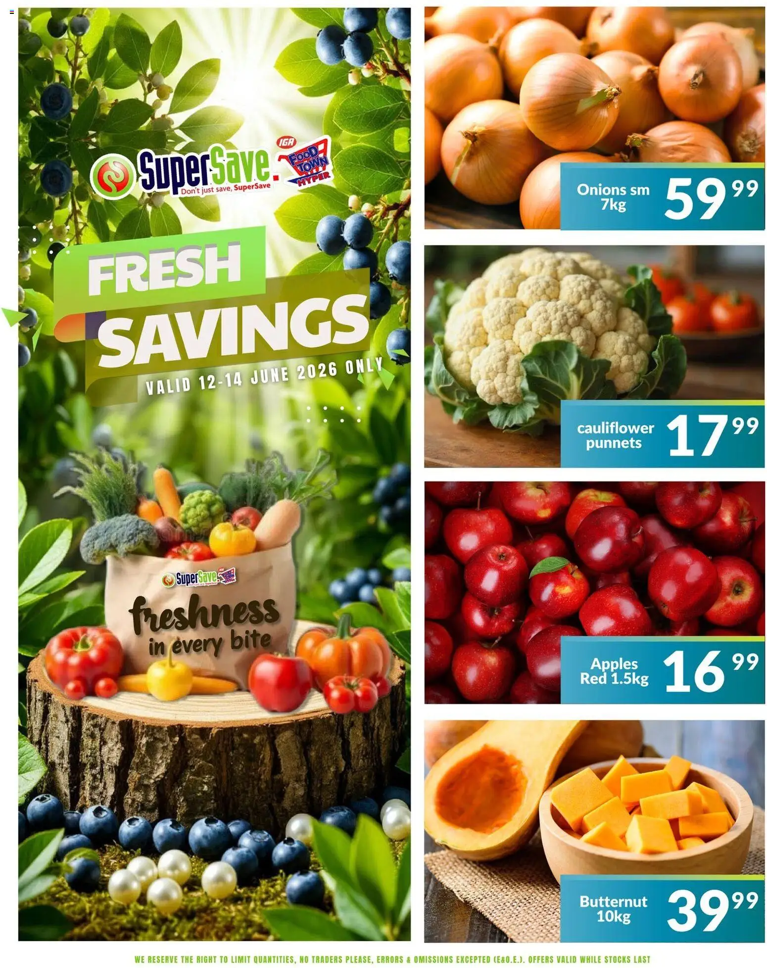 New Super Save catalogue – valid from 12.06.2026 | Page: 2 | Products: Cauliflower, Apples, Onions