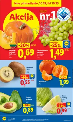 LIDL leidinys galioja nuo 2026.10.19 | Puslapis: 4 | Prekių: Salota, Vynuogės, Mandarinai
