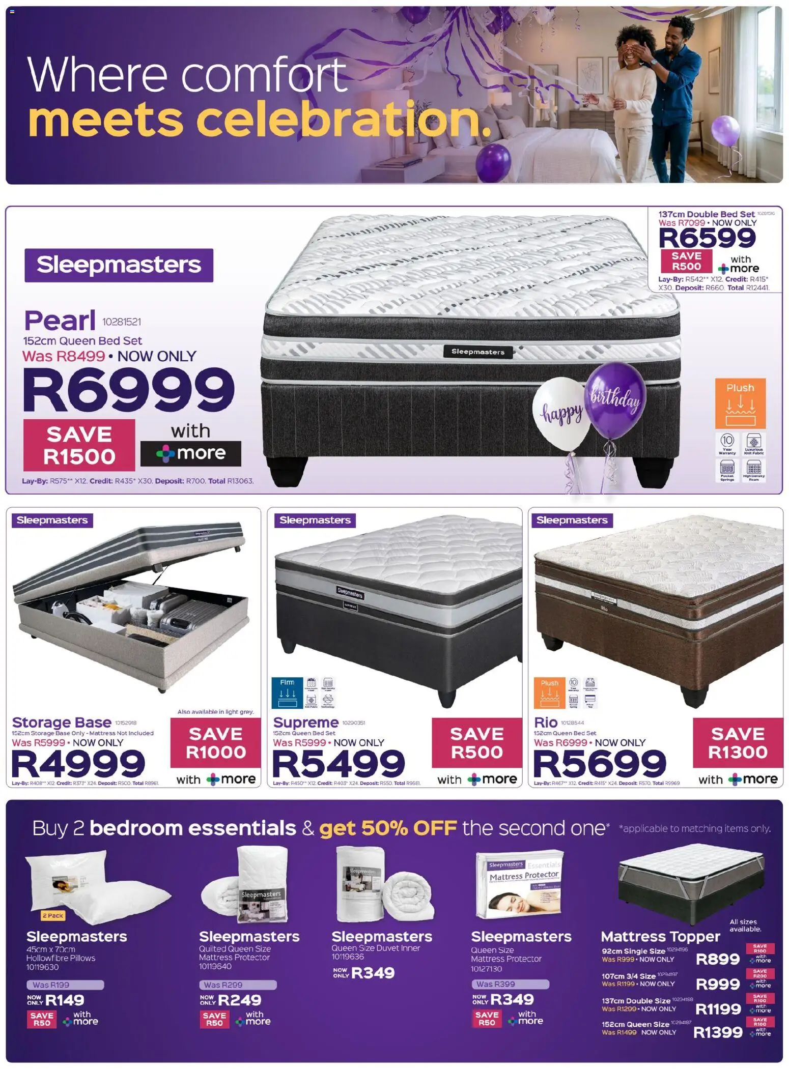 New Sleepmasters catalogue – valid from 16.04.2026 | Page: 9 | Products: Duvet, Queen bed, Bed, Mattress