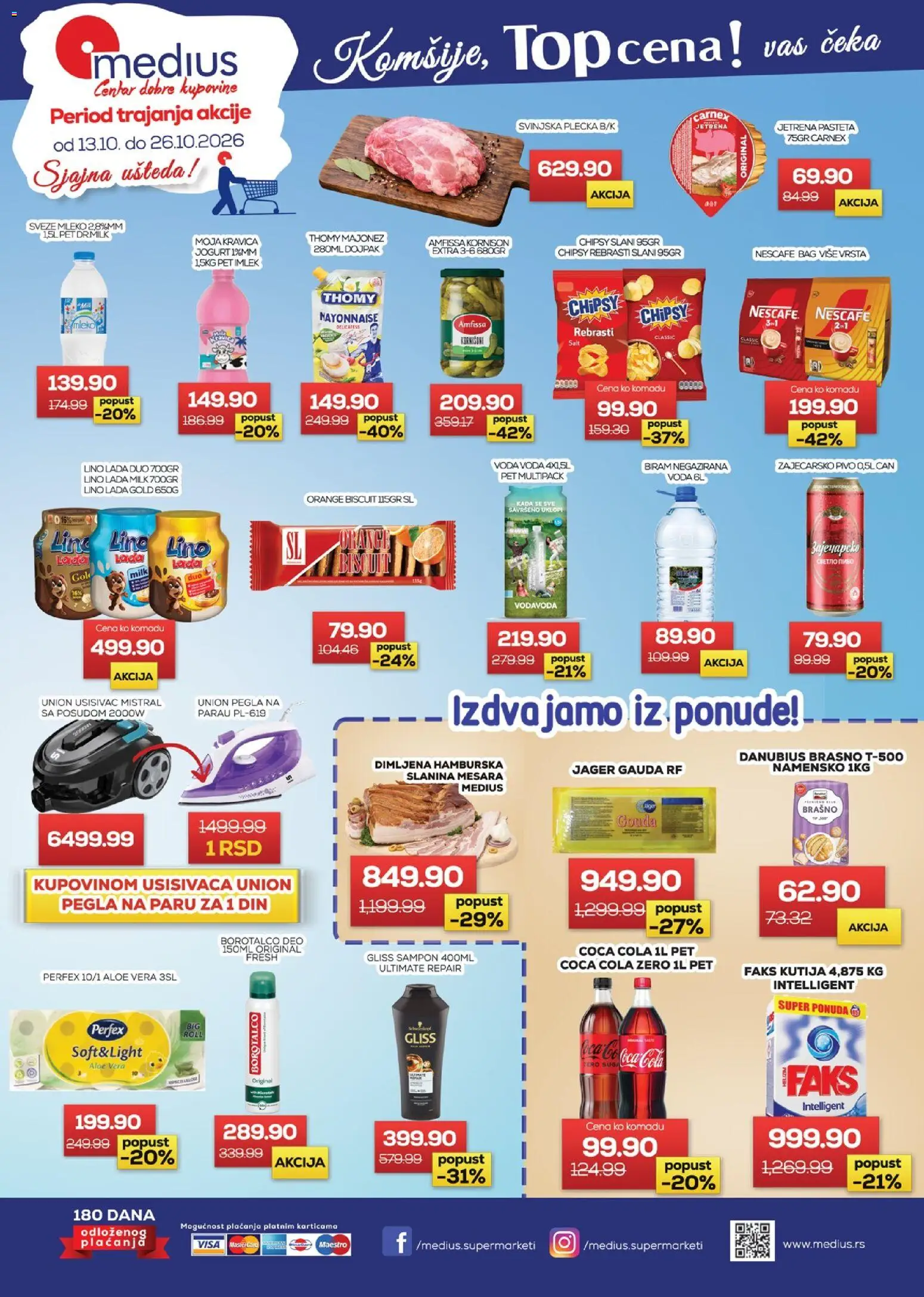 Medius katalog - važi od 13.10.2026 | Strana: 1 | Proizvode: Usisivač, Aloe vera, Jogurt, Slanina