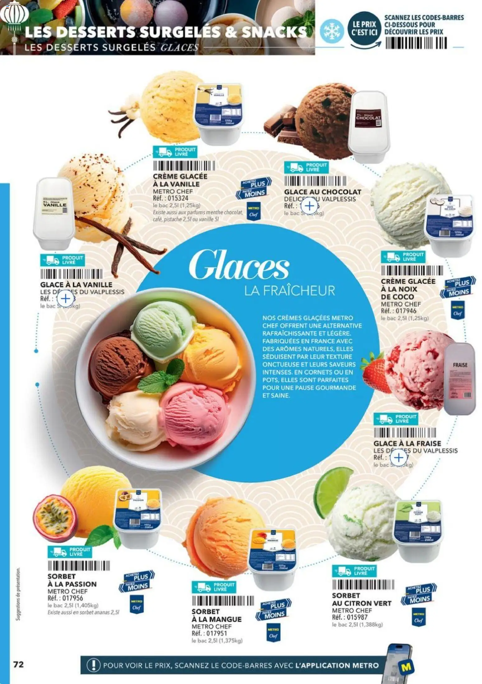 {H1} | Page: 72 | Produits: Glaces, Citron vert, Fraise, Livre