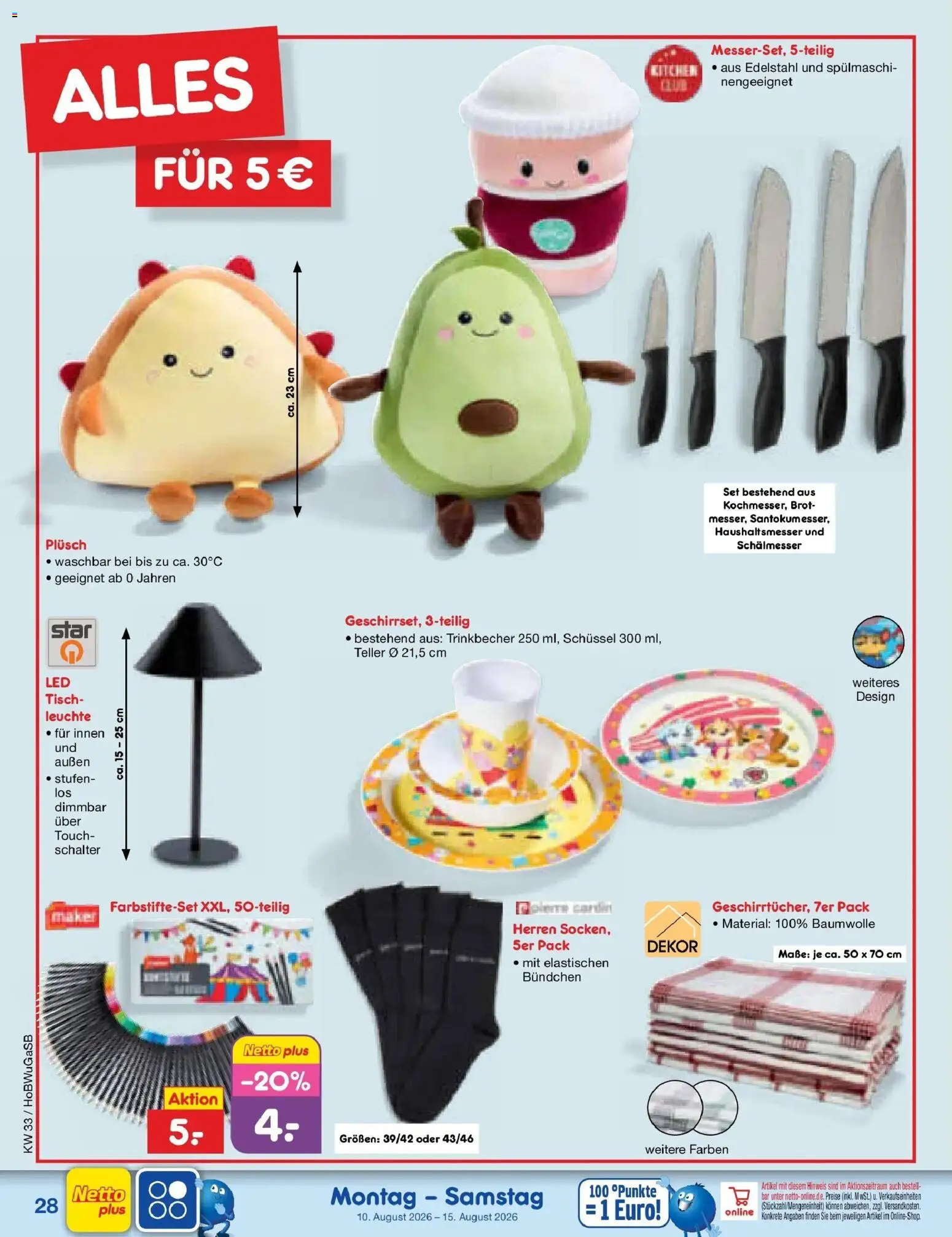 Netto Marken-Discount Prospekt – gültig ab 10.08.2026 | Seite: 40 | Produkte: Tisch, Brot