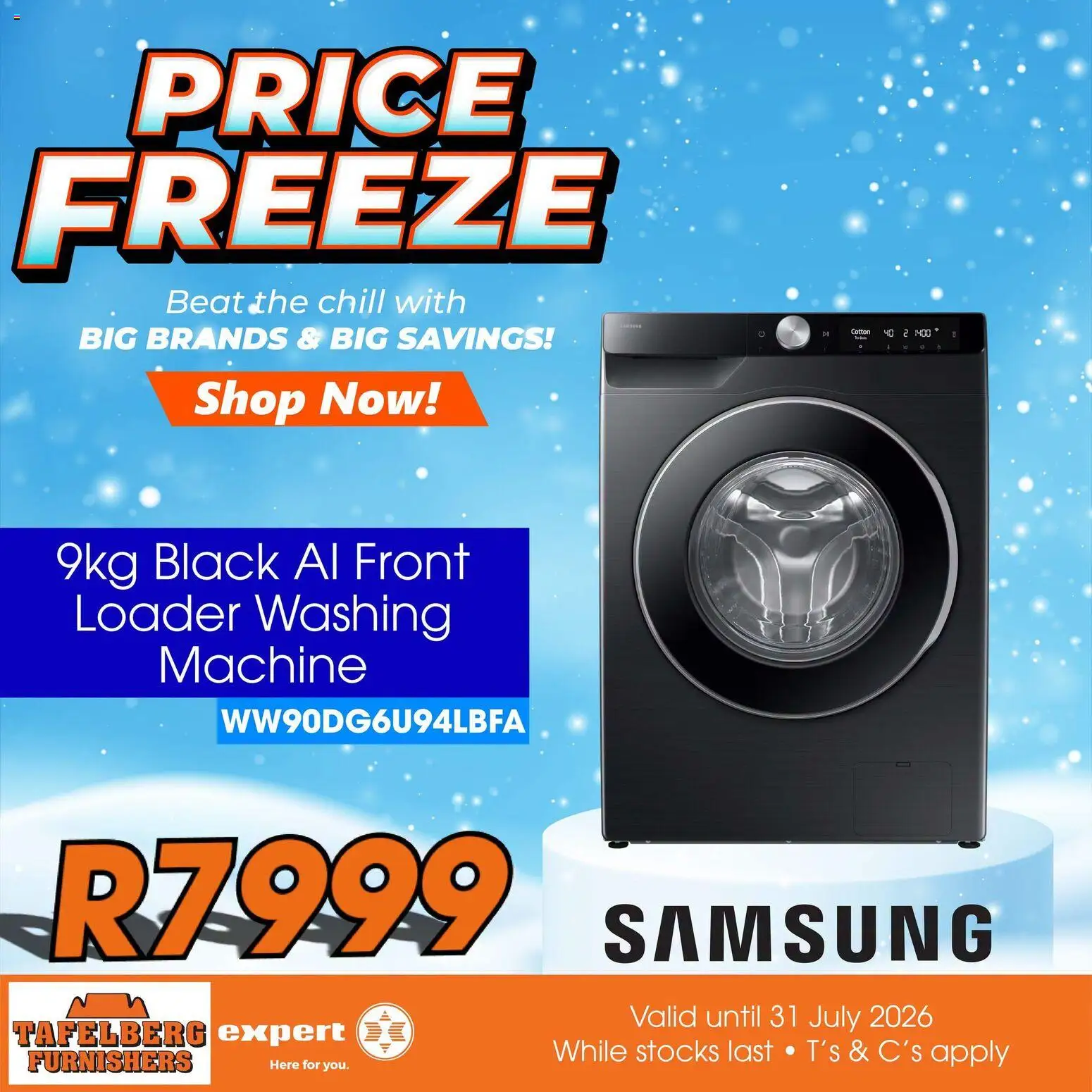 New Tafelberg Furnishers catalogue – valid from 08/07/2026 | Page: 4 | Products: Washing machine