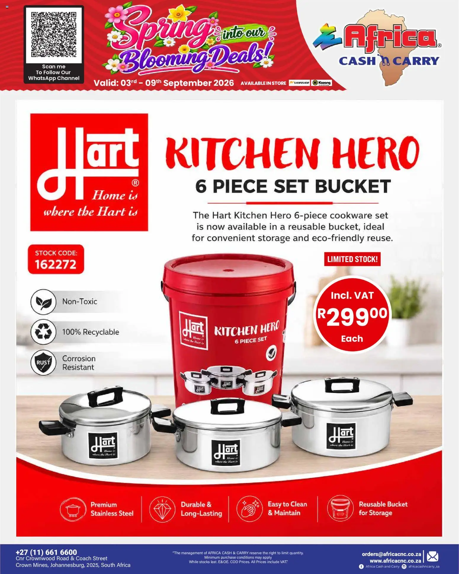 New Africa Cash & Carry catalogue – valid from 03/09/2026 | Page: 41 | Products: Cookware, Stock