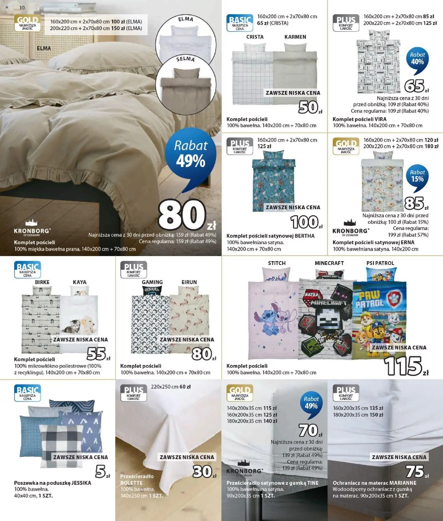 JYSK gazetka od 12.08.2026 | Strona: 10 | Produkty: Materac, Prześcieradło
