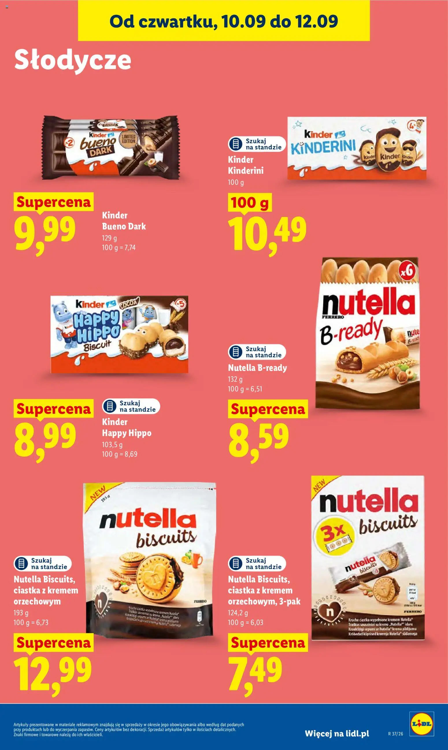 Lidl Polsko leták od 10.09.2026 | Strana: 67 | Produkty: Kinder, Nutella