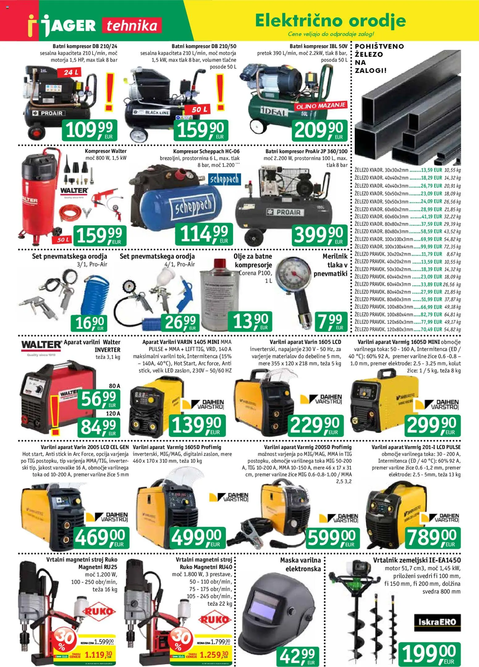 Novi Jager katalog ponudbe – veljaven od 16.09.2026 | Stran: 3 | Izdelki: Orodje, Olje, Vrtalnik, Svedri