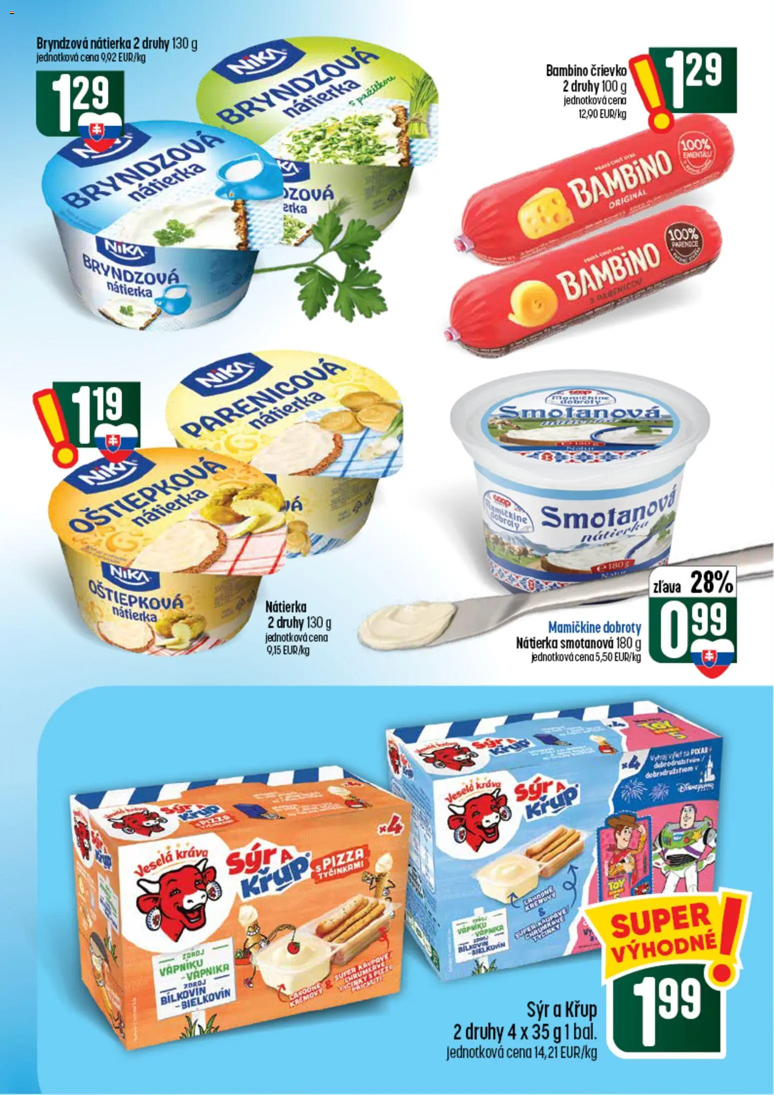 Nové COOP Jednota akcie – leták je platný od 03.09.2026 | Strana: 25 | Produkty: Syr, Nátierka