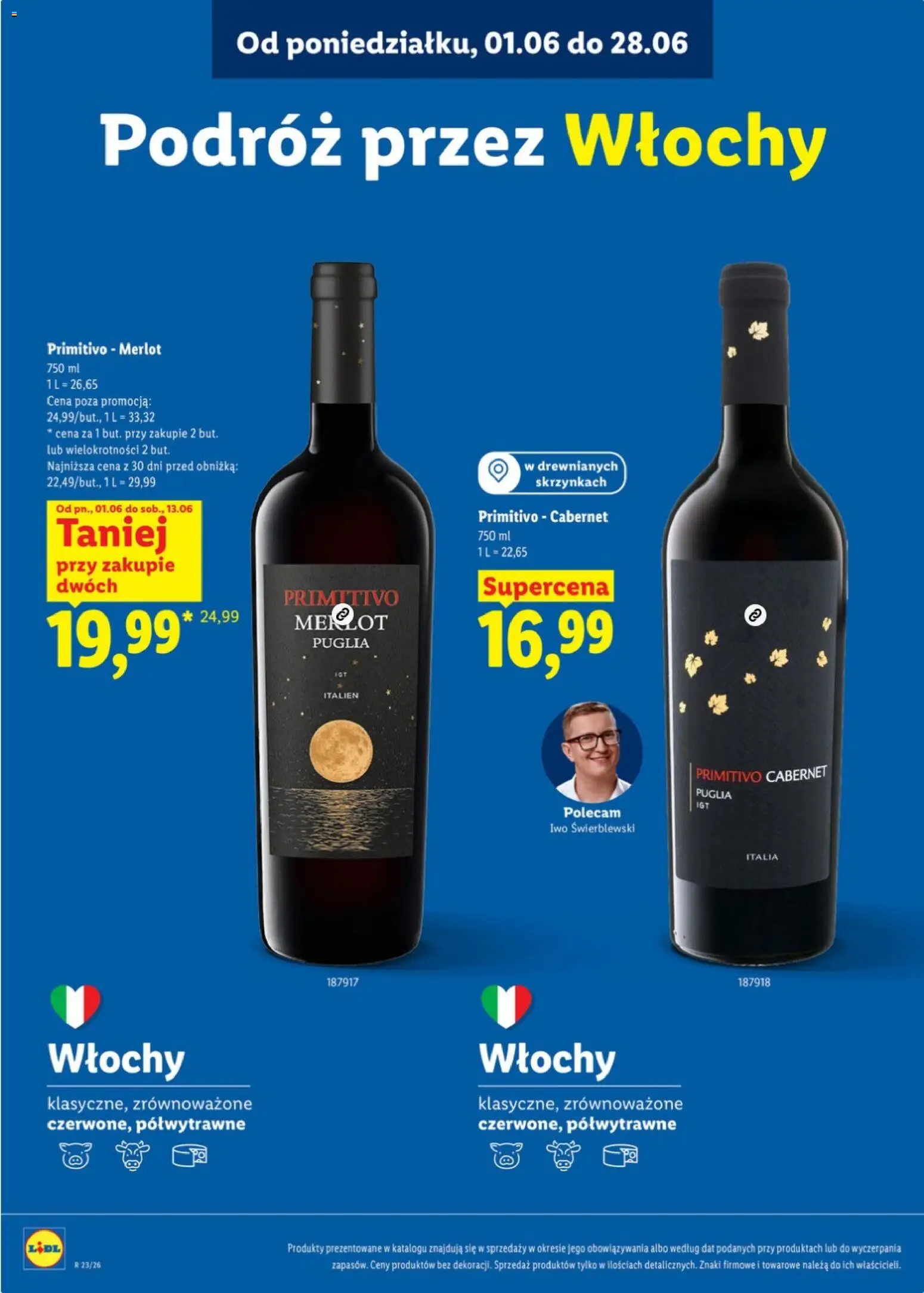 Lidl Katalog karta win od 01.06.2026 | Strona: 18 | Produkty: Merlot, Wino