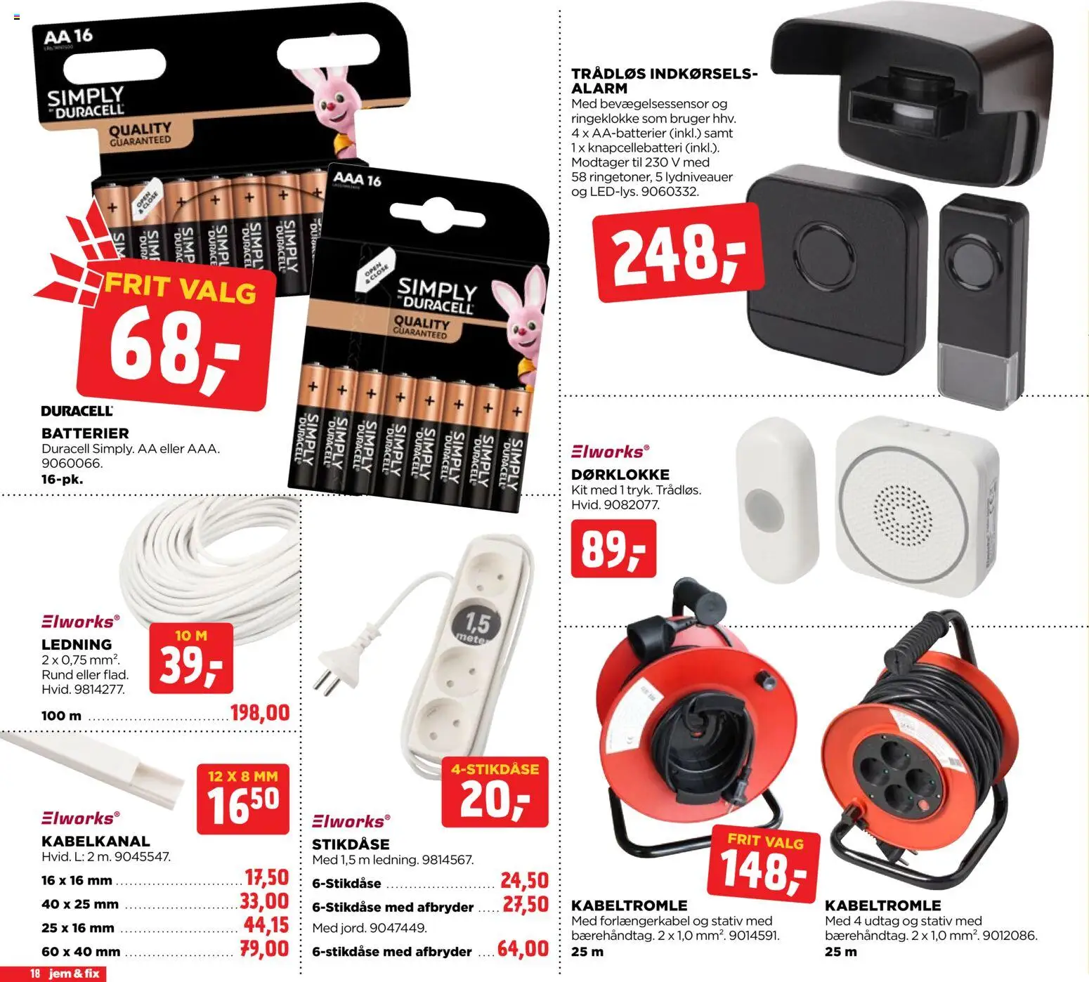 Jem & fix tilbudsavis – gyldig fra 14.06.2026 | Side: 18 | Produkter: Batterier, Søm