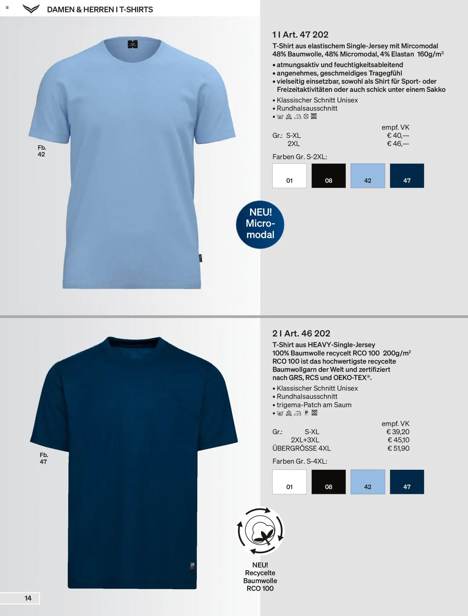 Trigema Prospekt – gültig ab 01.02.2026 | Seite: 14 | Produkte: Shirt, Sakko