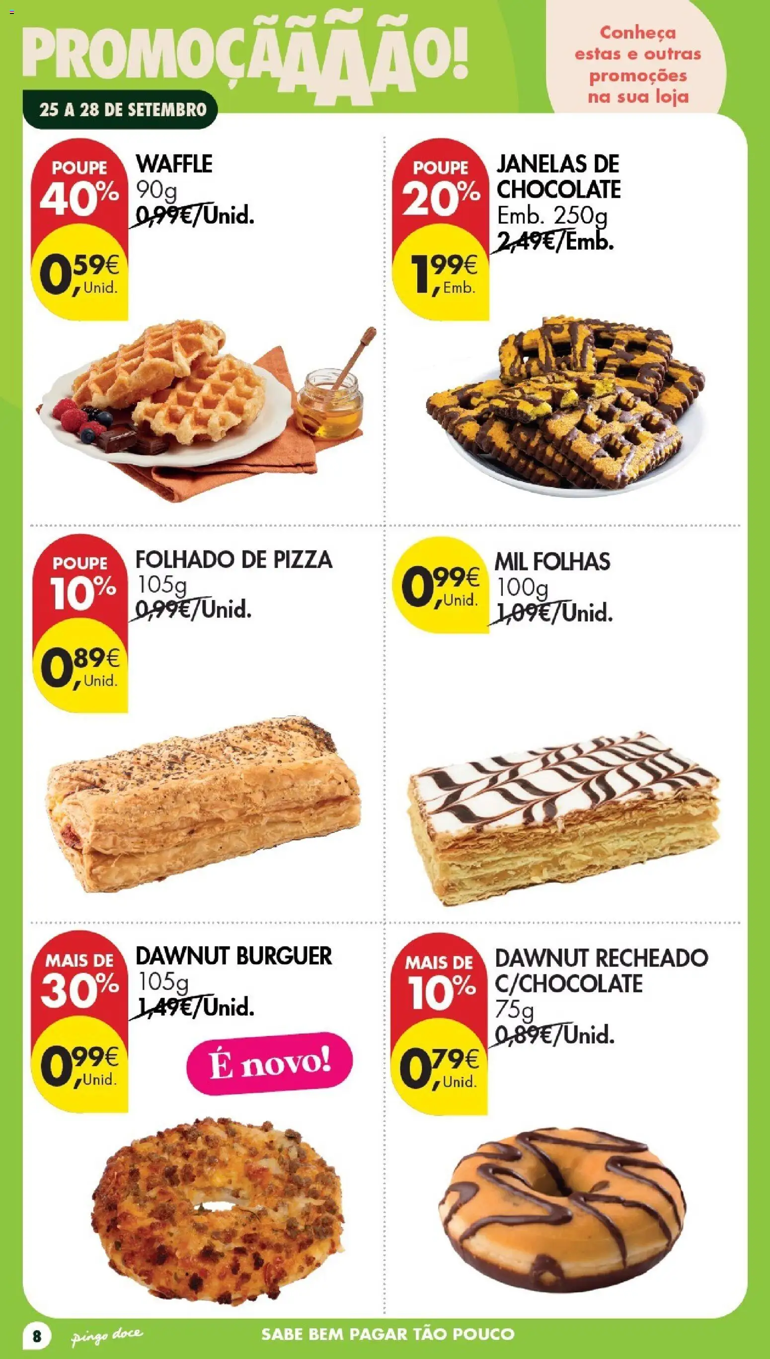 Pingo Doce Poupe este Fim de Semana │ válido de 25/09/2026 | Página: 8 | Produtos: Chocolate, Pizza