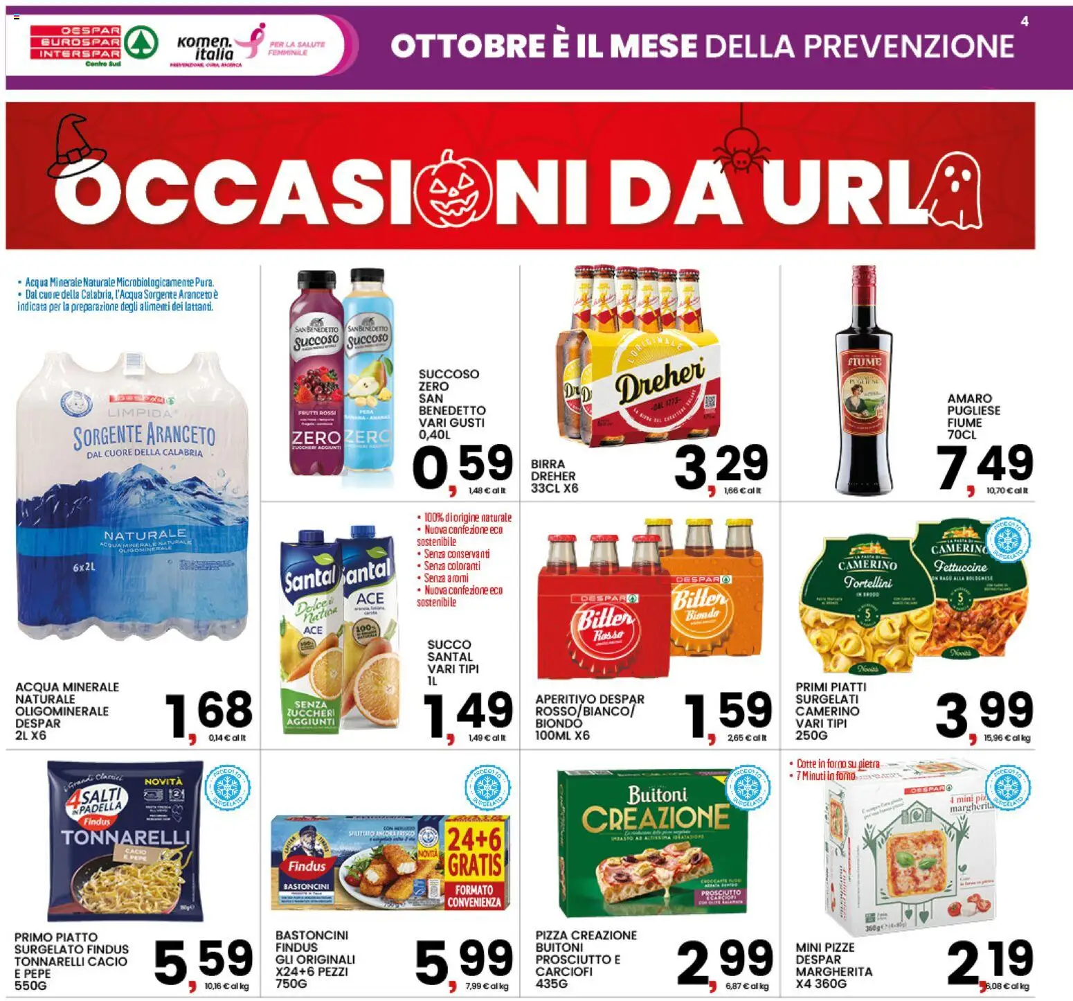 Volantino Interspar del 22/10/2026 | Pagina: 4 | Prodotti: Birra, Piatti, Prosciutto, Aperitivo