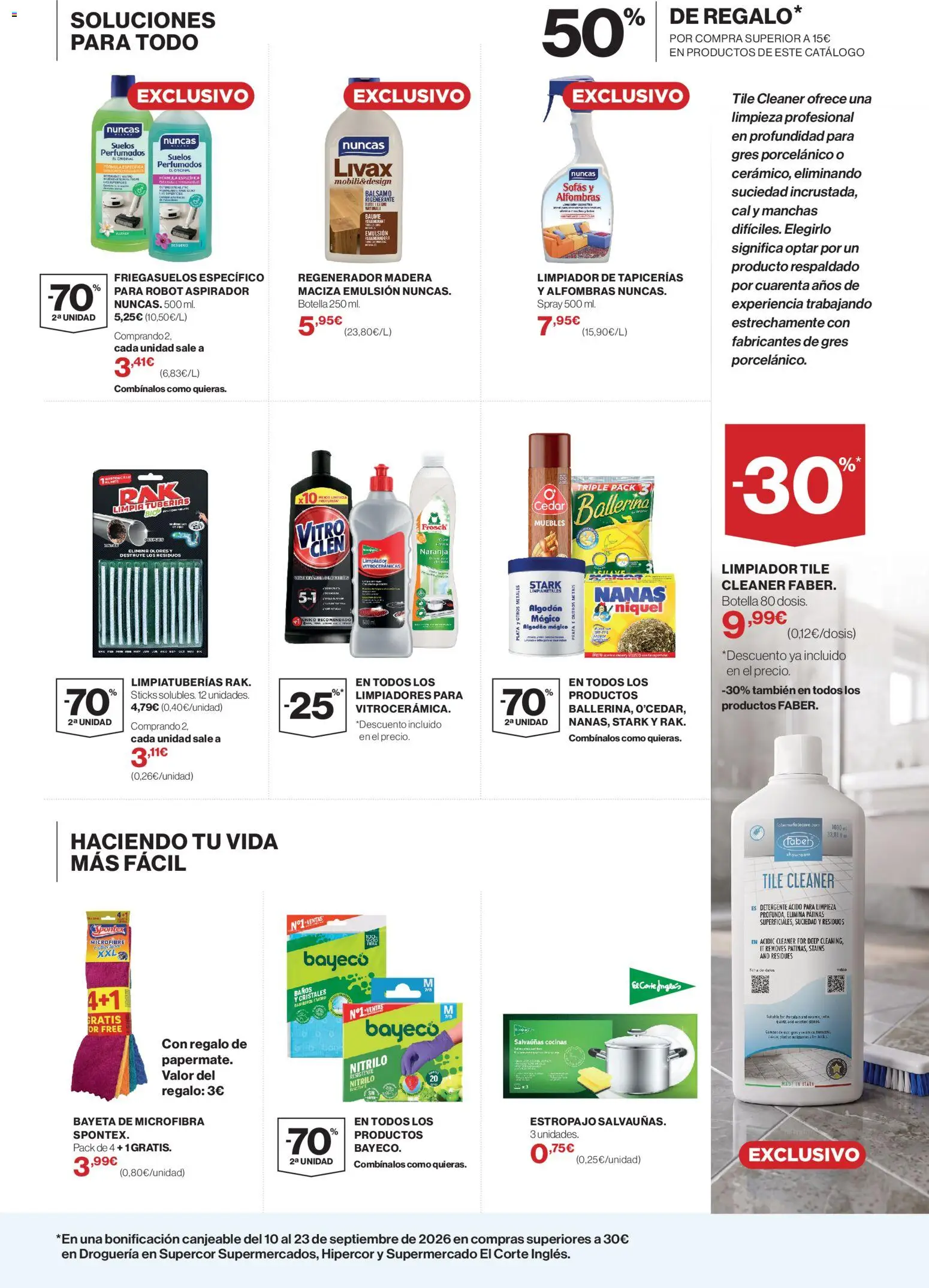 Supercor Limpieza y Cuidado del Hogar │ válido desde el 26/08/2026 | Página: 5 | Productos: Sofás, Detergente, Algodón, Robot