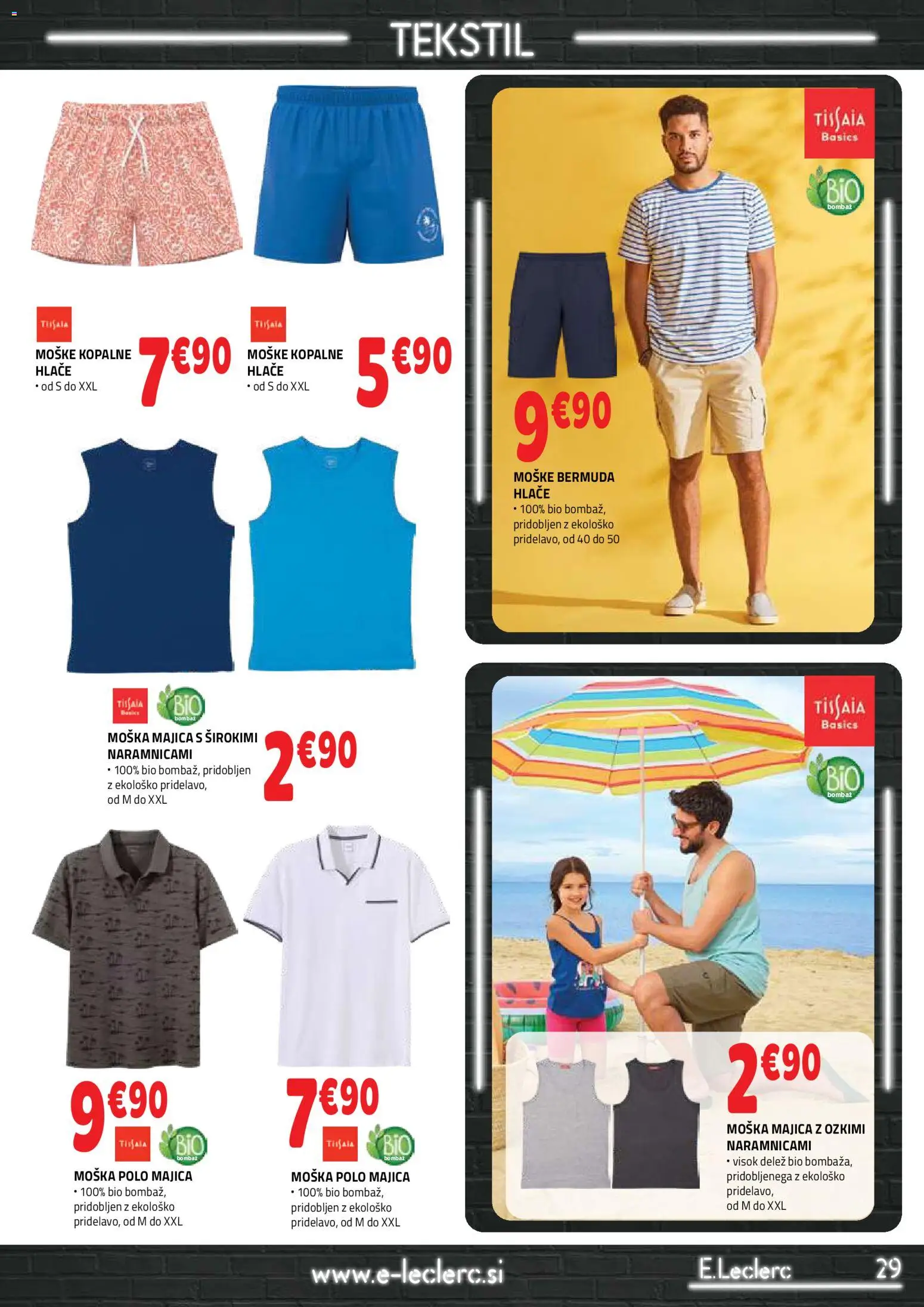 Novi E.leclerc katalog ponudbe – veljaven od 01.07.2026 | Stran: 29 | Izdelki: Majica, Hlace