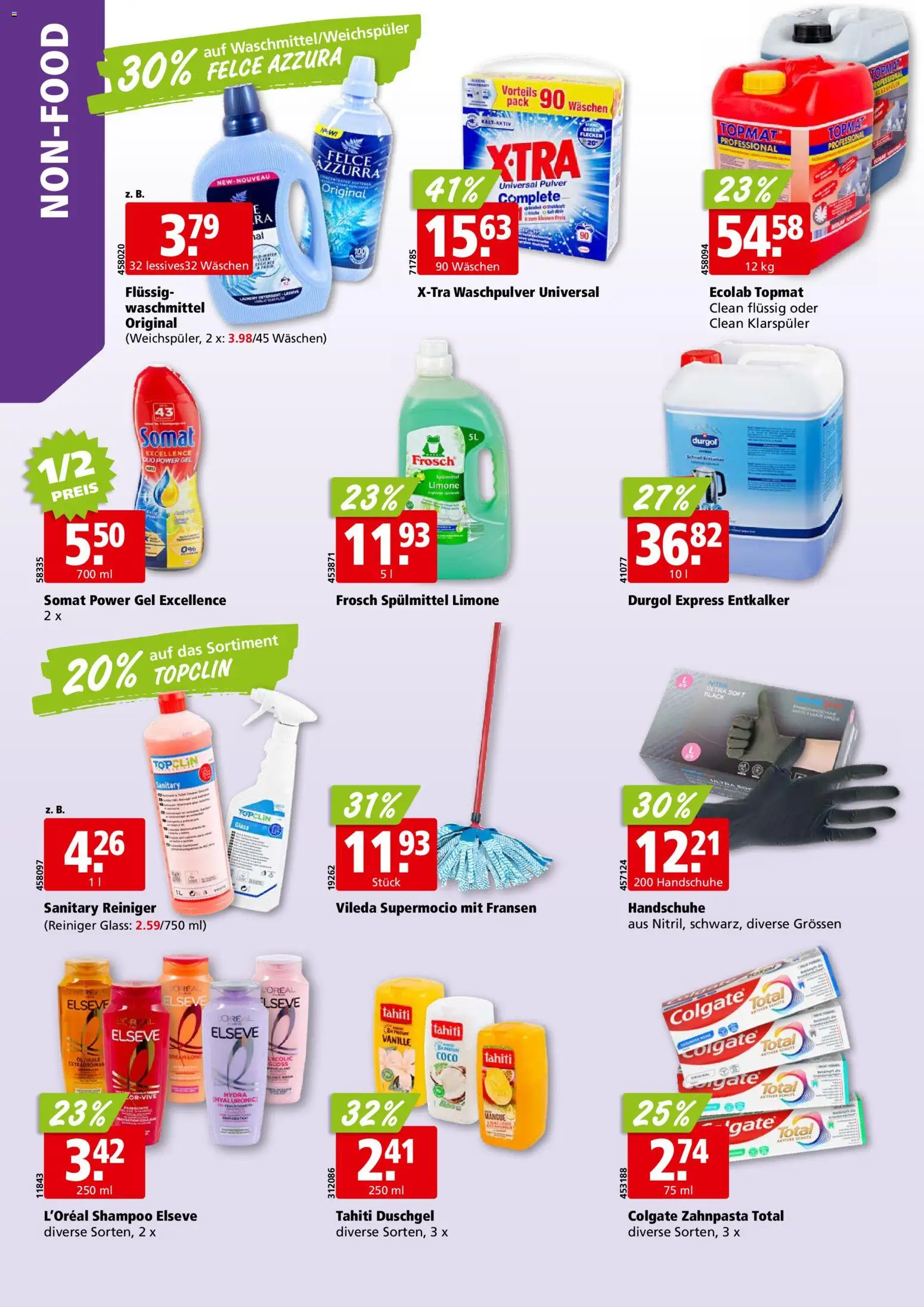 Aligro aktionen Chavannes, Matran, Genf, Sitten – gültig ab 19.10.2026 | Seite: 30 | Produkte: Pulver, Duschgel, Zahnpasta, Waschpulver