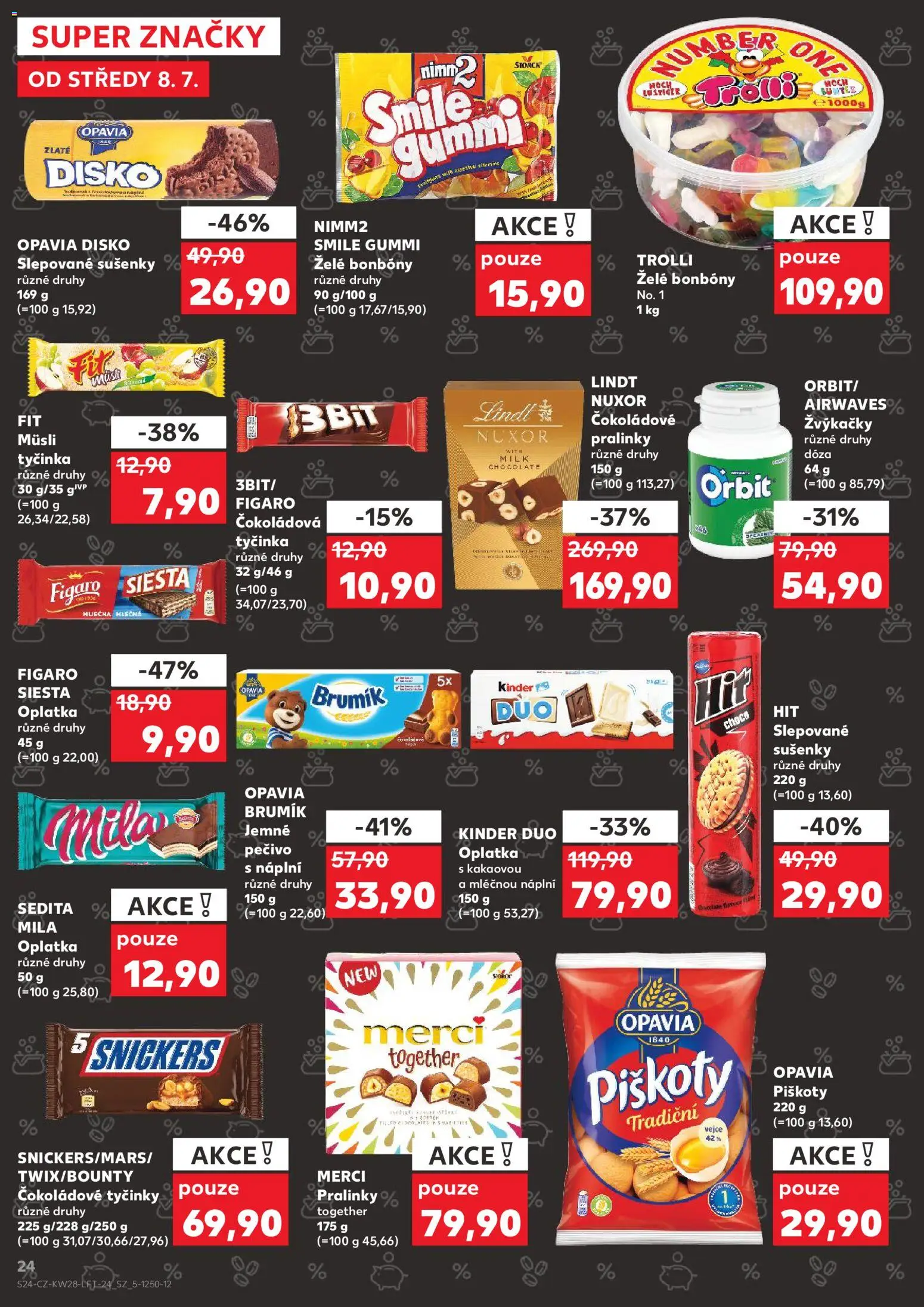 Kaufland leták - Ostrava od 08.07.2026 | Strana: 24 | Produkty: Vejce, Müsli, Müsli tyčinka, Kinder
