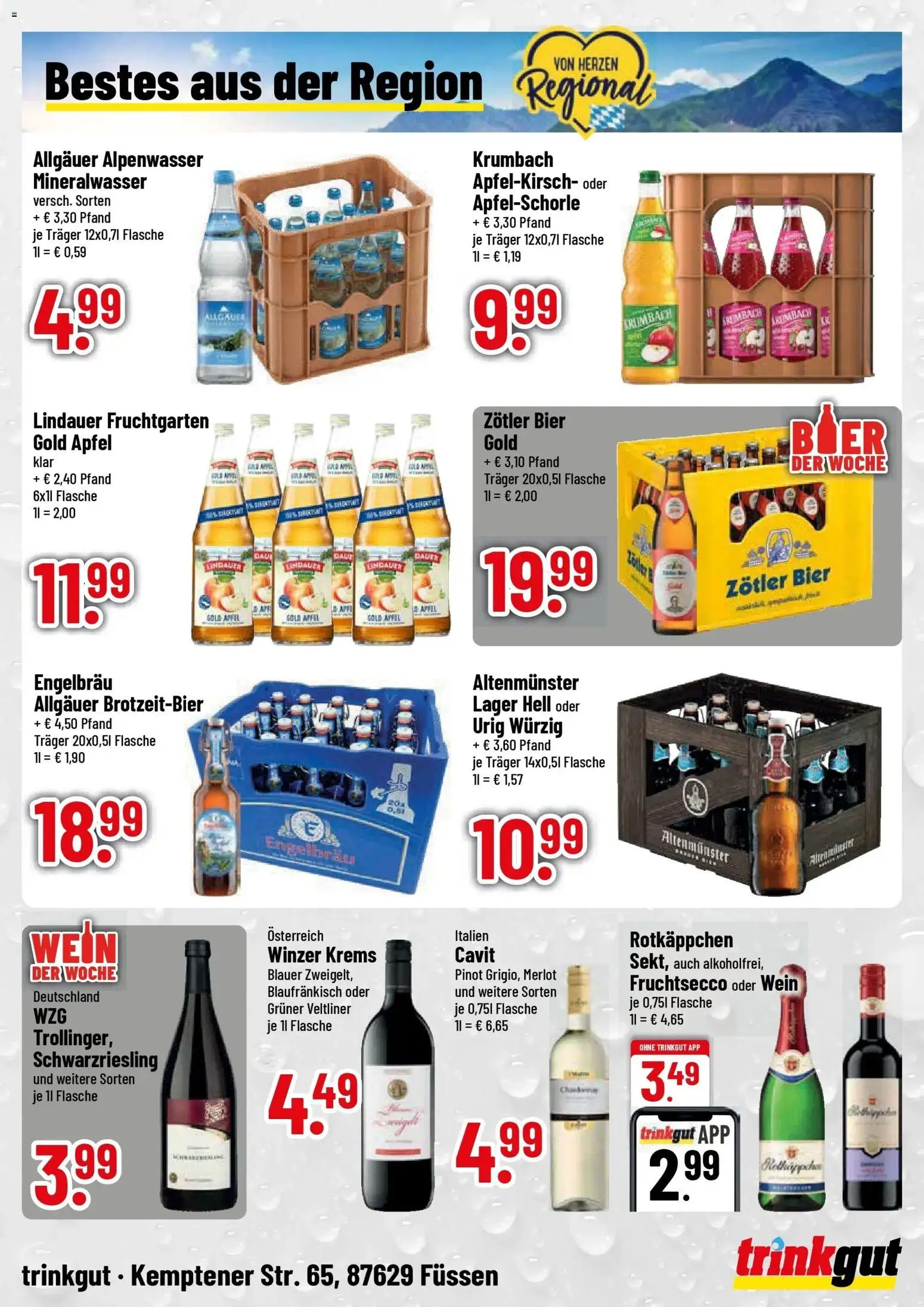 Trinkgut - trinkgut: Wochenangebote (ab 05.10.2026) » Angebote online | Seite: 4 | Produkte: Bier, Merlot, Fruchtsecco, Rotkäppchen