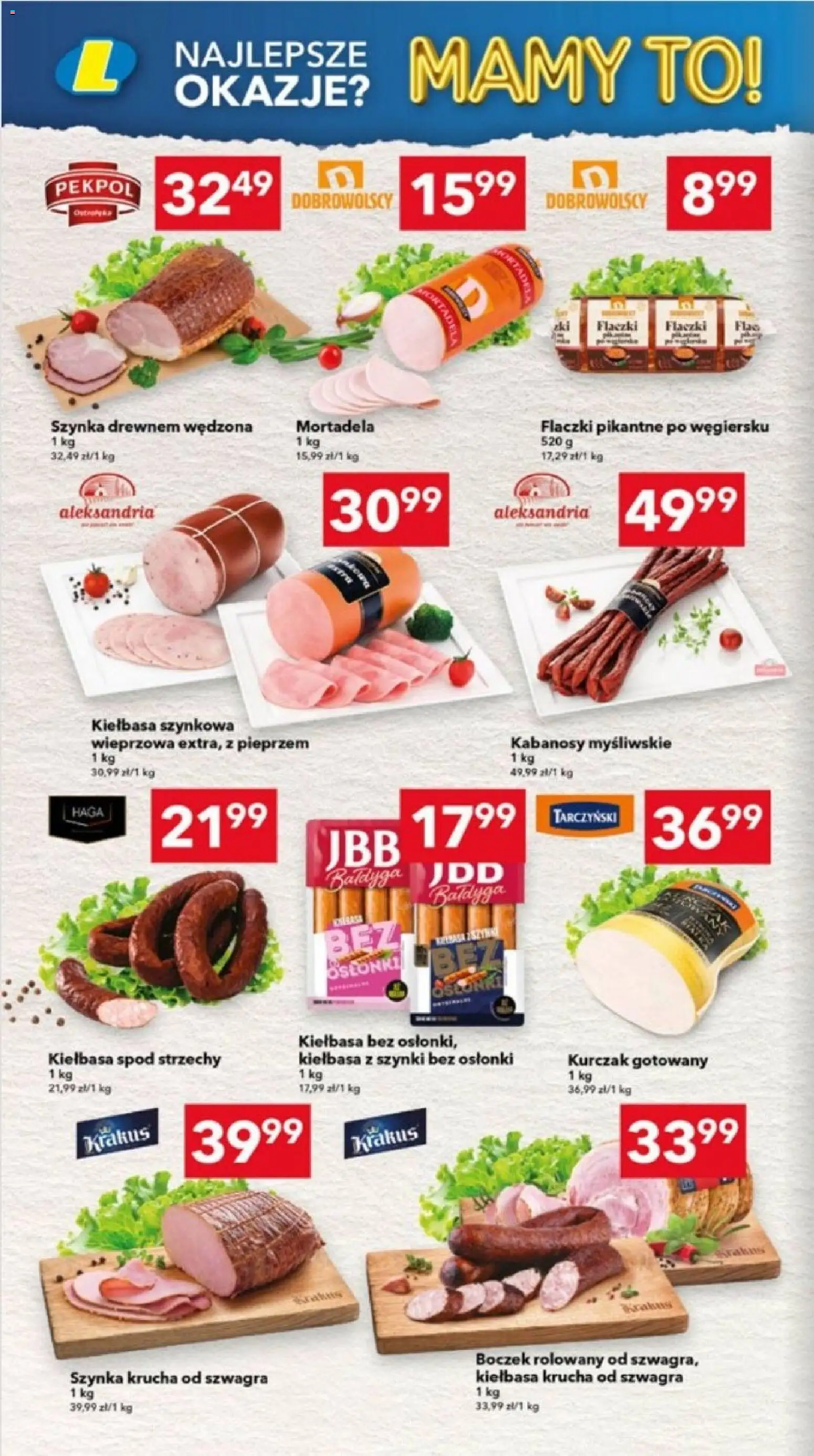 Lewiatan gazetka - Katowice od 30.07.2026 | Strona: 2 | Produkty: Kiełbasa, Mortadela, Kabanosy, Boczek