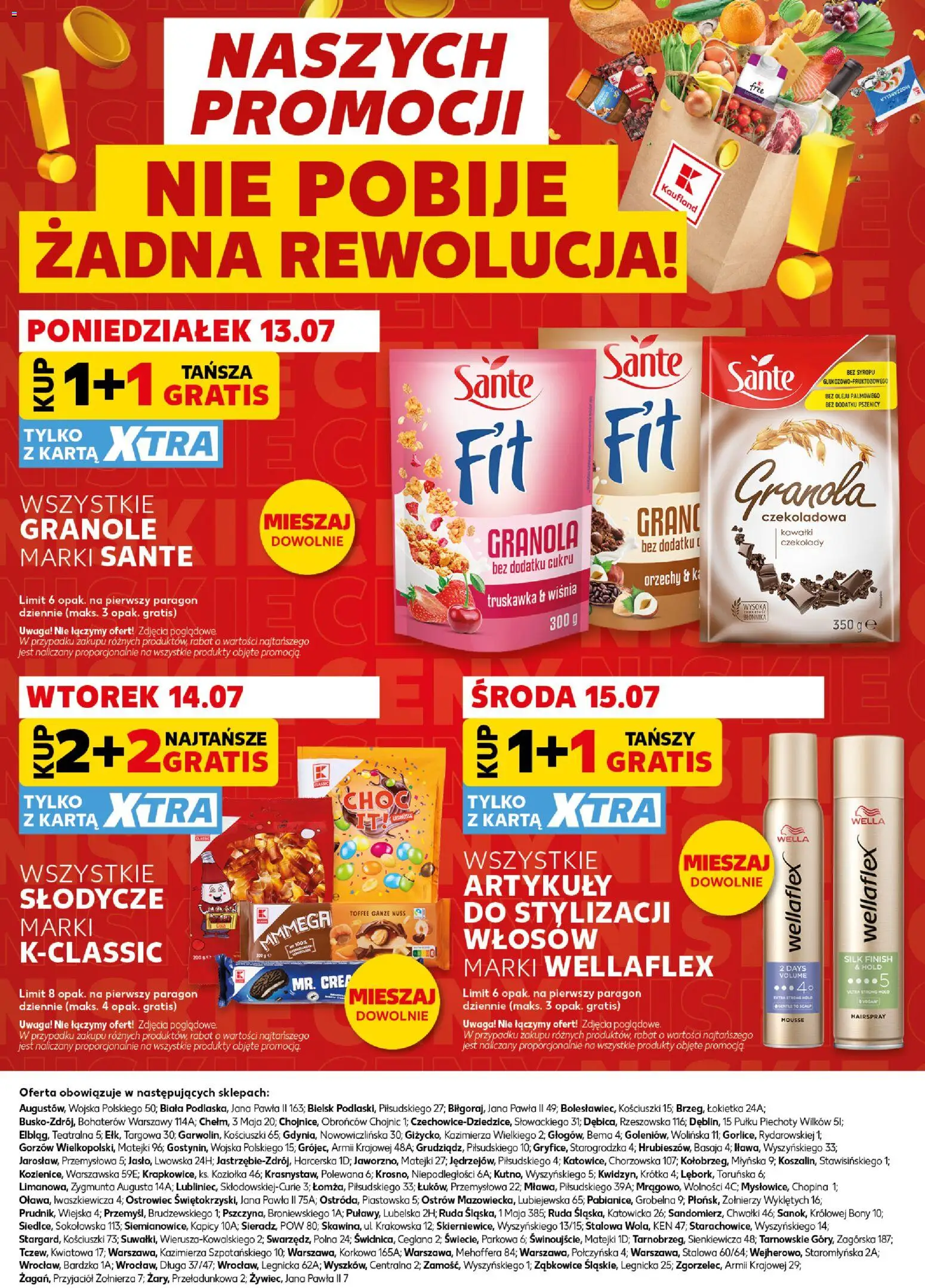 Kaufland Polsko leták - Mocny start od 13.07.2026 | Strana: 36 | Produkty: Granola, Finish, Mozzarella