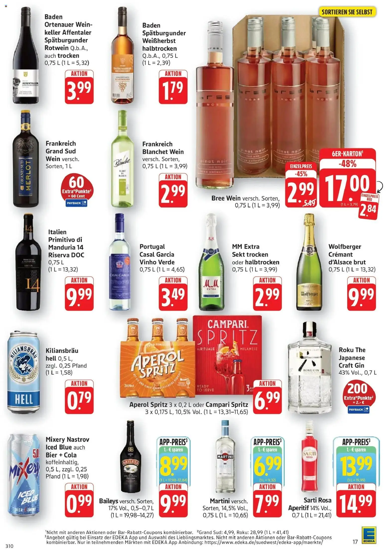 Eislingen – gültig ab 10.08.2026 | Seite: 17 | Produkte: Energy, Campari, Mixery, Wein