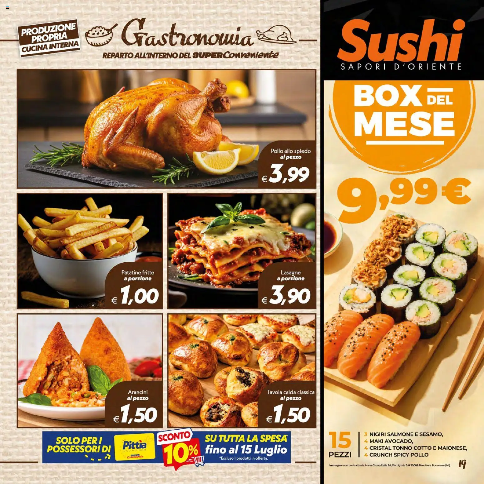 Volantino SuperConveniente del 09/07/2026 | Pagina: 19 | Prodotti: Pollo, Salmone, Patatine, Sushi