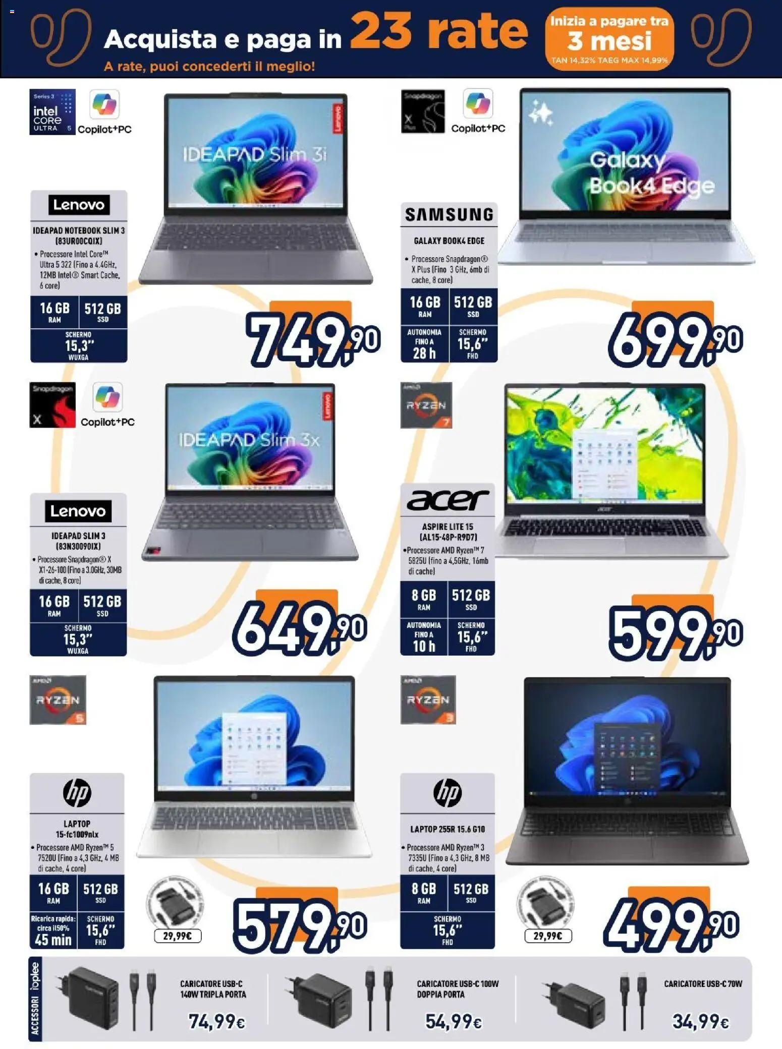 Volantino Unieuro del 12/10/2026 | Pagina: 14 | Prodotti: Notebook, Porta, Laptop, Samsung