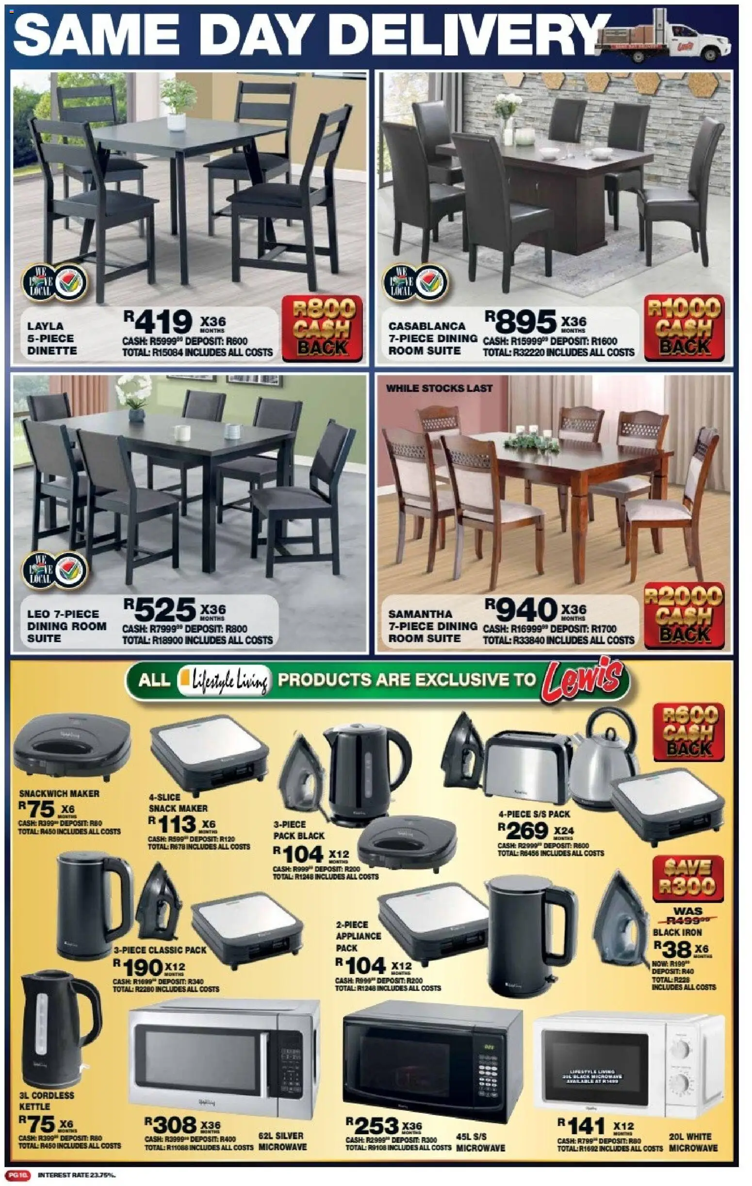 New Lewis Stores catalogue – valid from 11.05.2026 | Page: 10 | Products: Kettle, Iron, Microwave