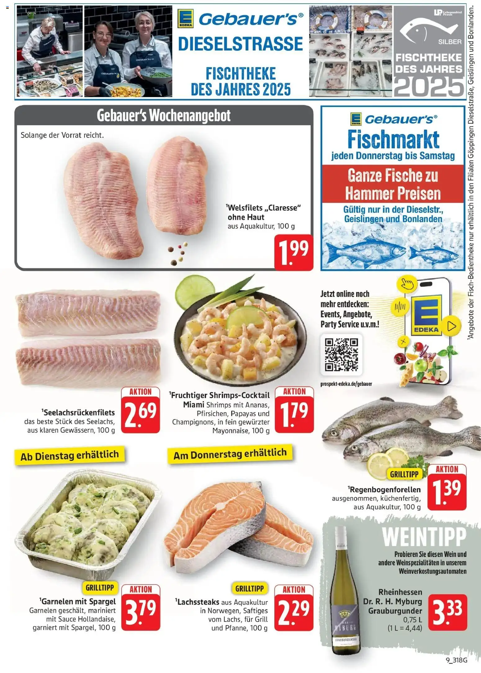 Edeka prospekt Geislingen	 – gültig ab 27.04.2026 | Seite: 11 | Produkte: Grill, Garnelen, Spargel, Wein