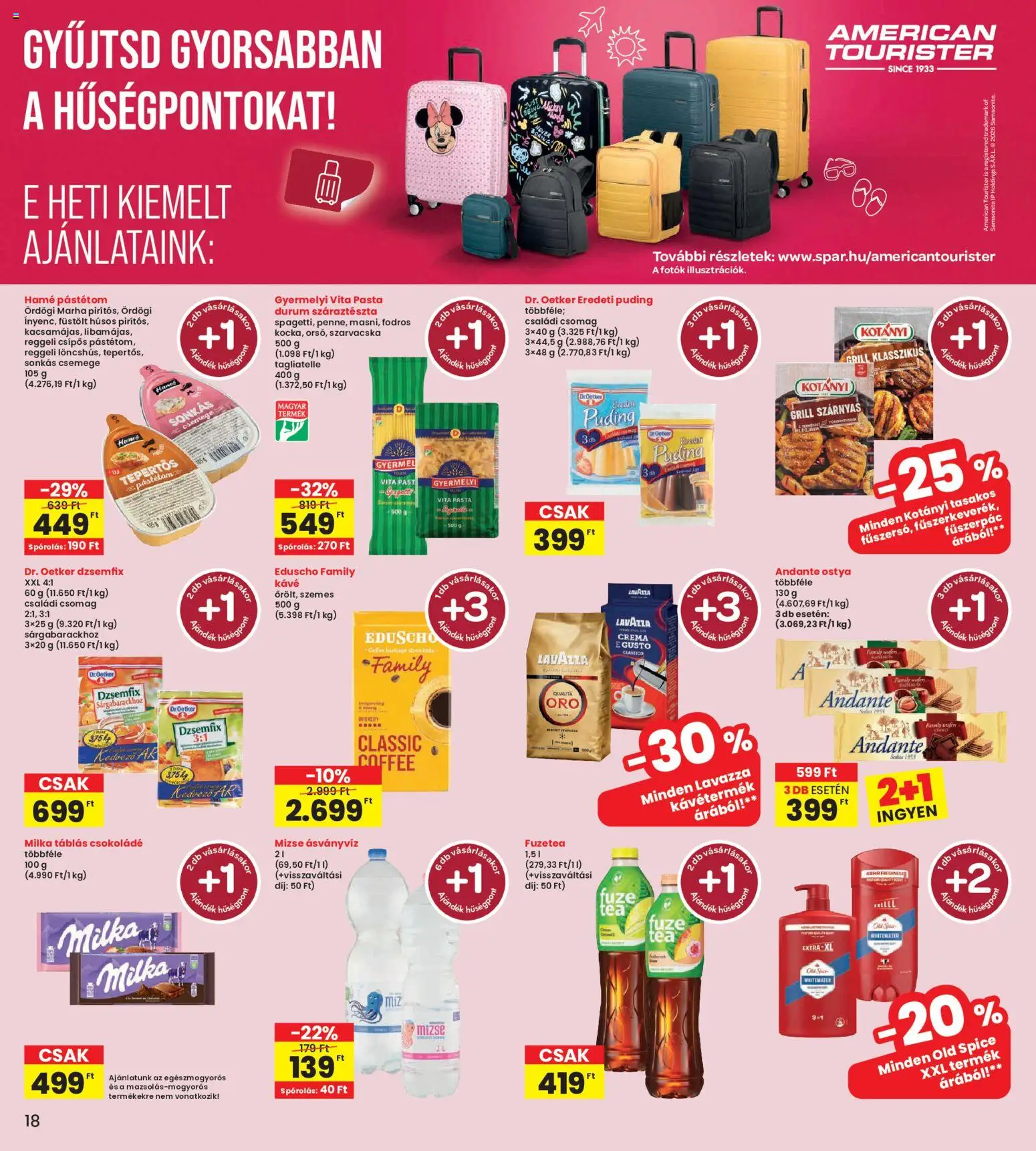Interspar akciós ujság - amely érvényes a következő dátumtól: 04.06.2026 | Oldal: 18 | Termékek: Dzsemfix, Csokoládé, Pástétom, Száraztészta