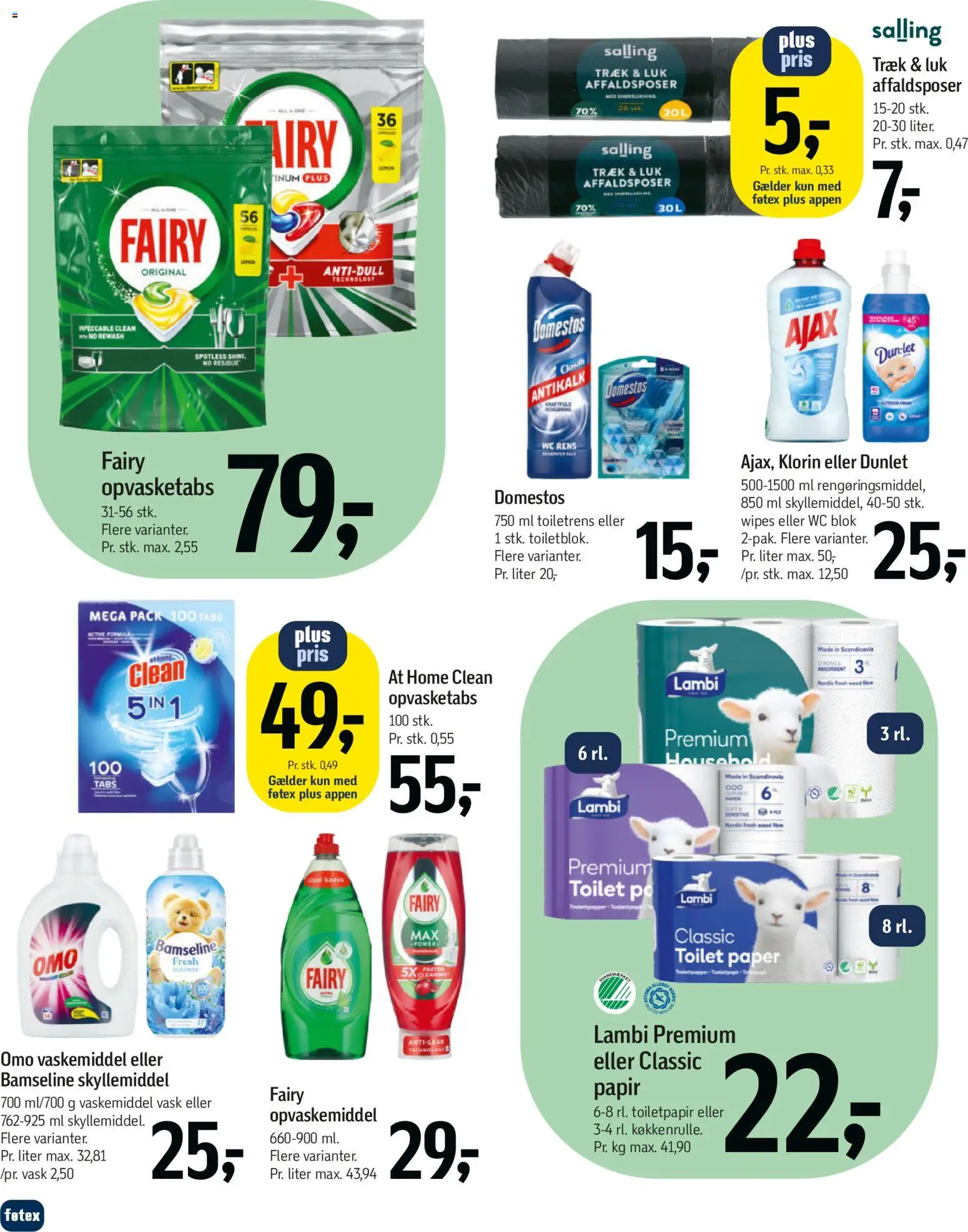 Føtex tilbudsavis – gyldig fra 14/08/2026 | Side: 42 | Produkter: Skyllemiddel, Opvaskemiddel, WC blok, Toilet