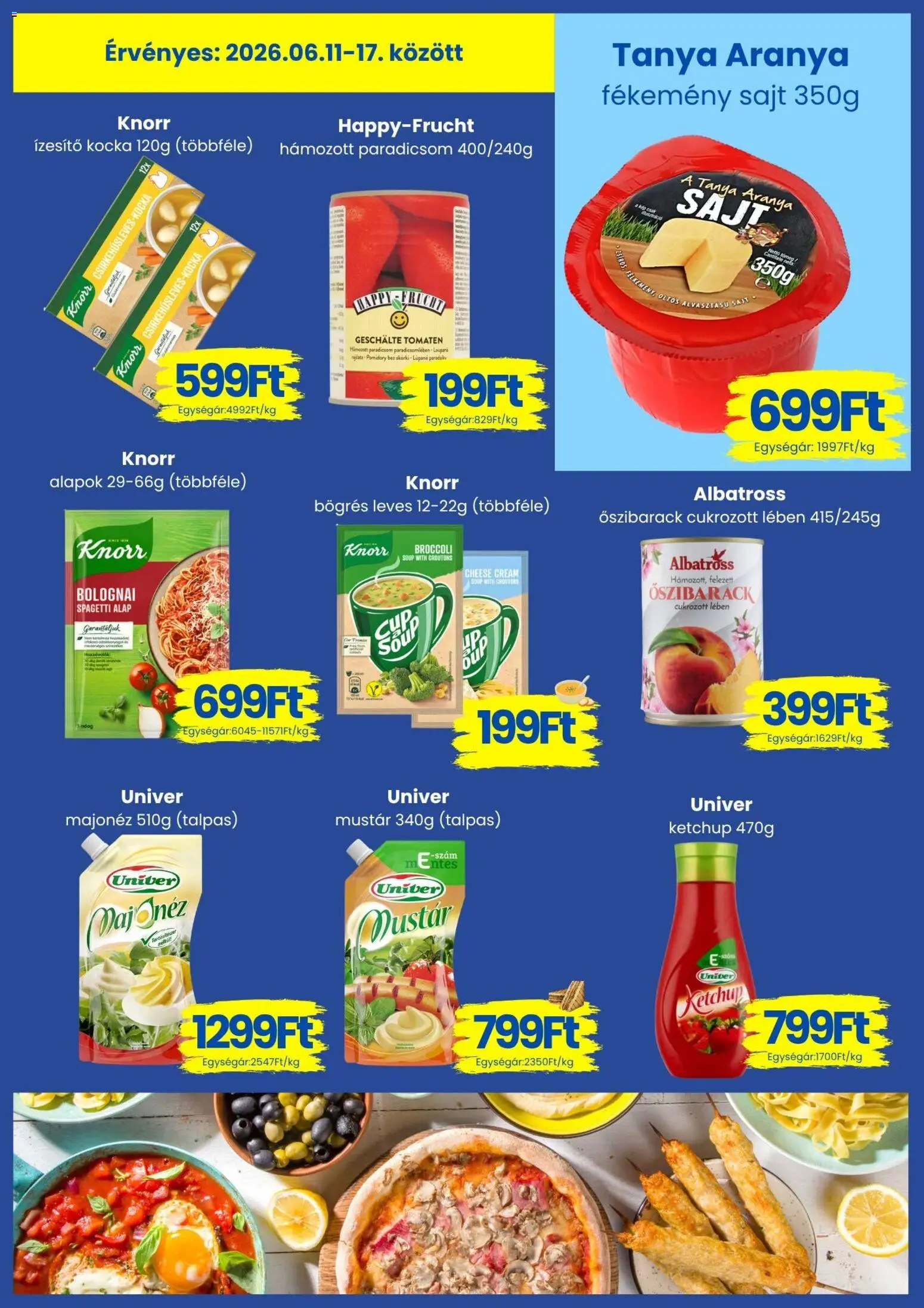 Magnetic akciós ujság - amely érvényes a következő dátumtól: 11.06.2026 | Oldal: 2 | Termékek: Őszibarack, Spagetti, Mustár, Majonéz