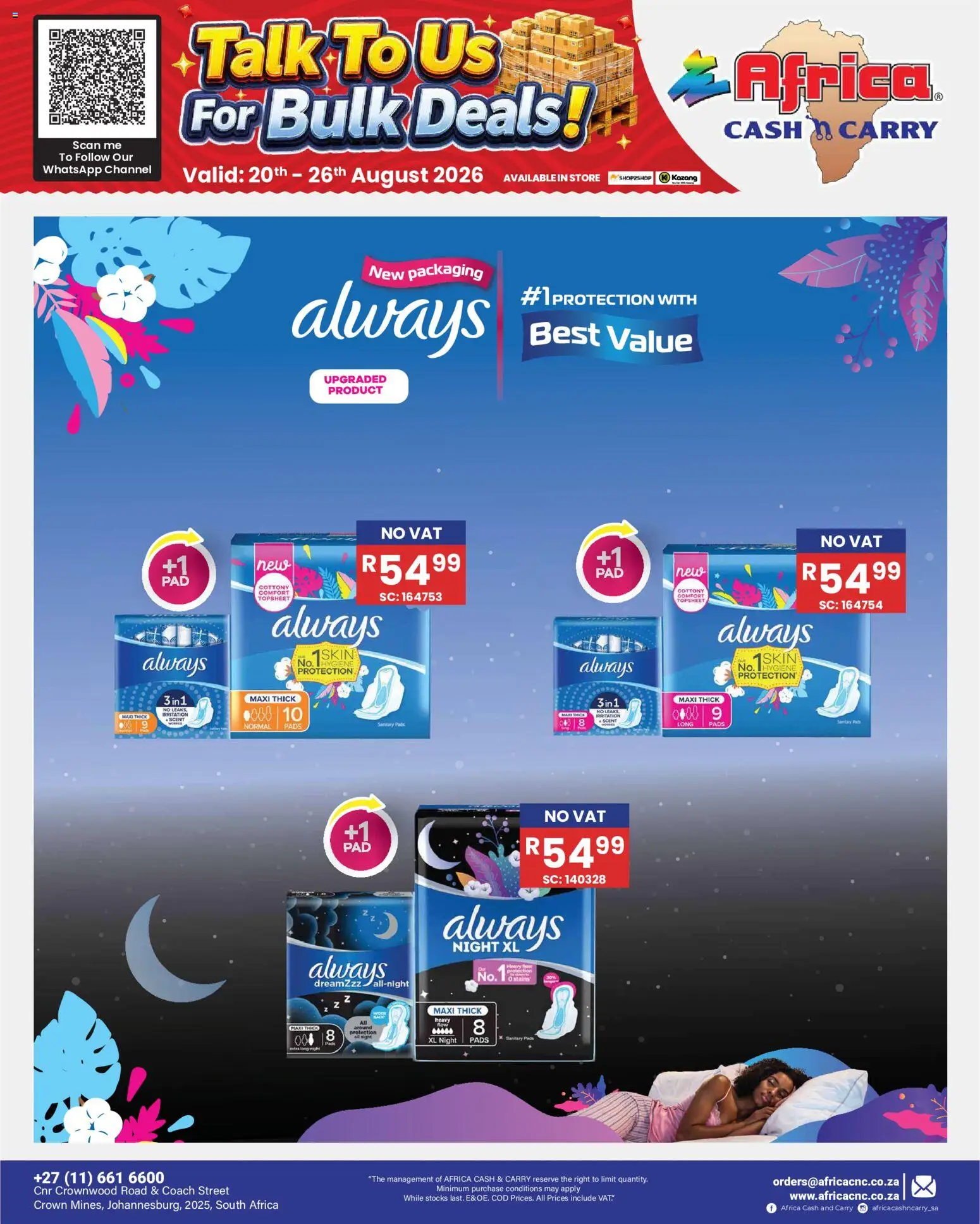 New Africa Cash & Carry catalogue – valid from 20/08/2026 | Page: 71 | Products: Pads